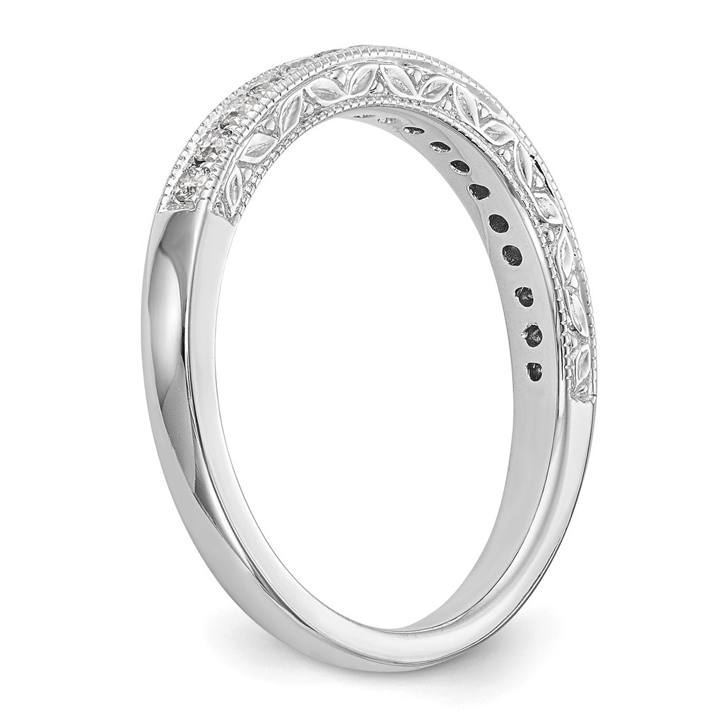 14k White Gold Diamond Wedding Band – Elegant Jewelry Gift for Birthday, Anniversary, Engagement, Wedding
