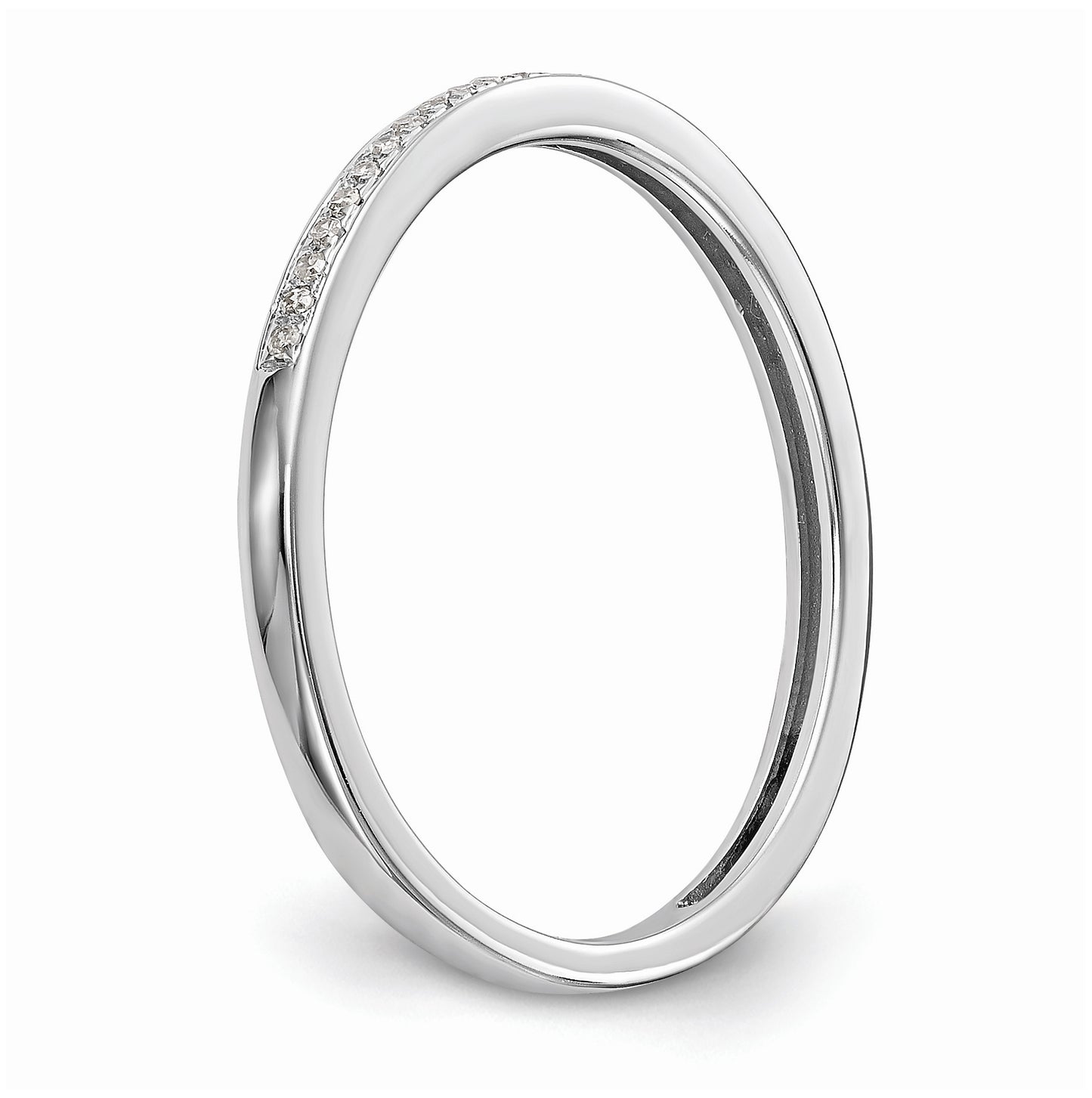 10K White Gold 1/6 carat Diamond Set of 2 Complete Wedding Bands