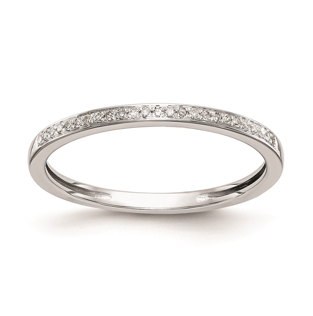 10K White Gold 1/6 carat Diamond Set of 2 Complete Wedding Bands