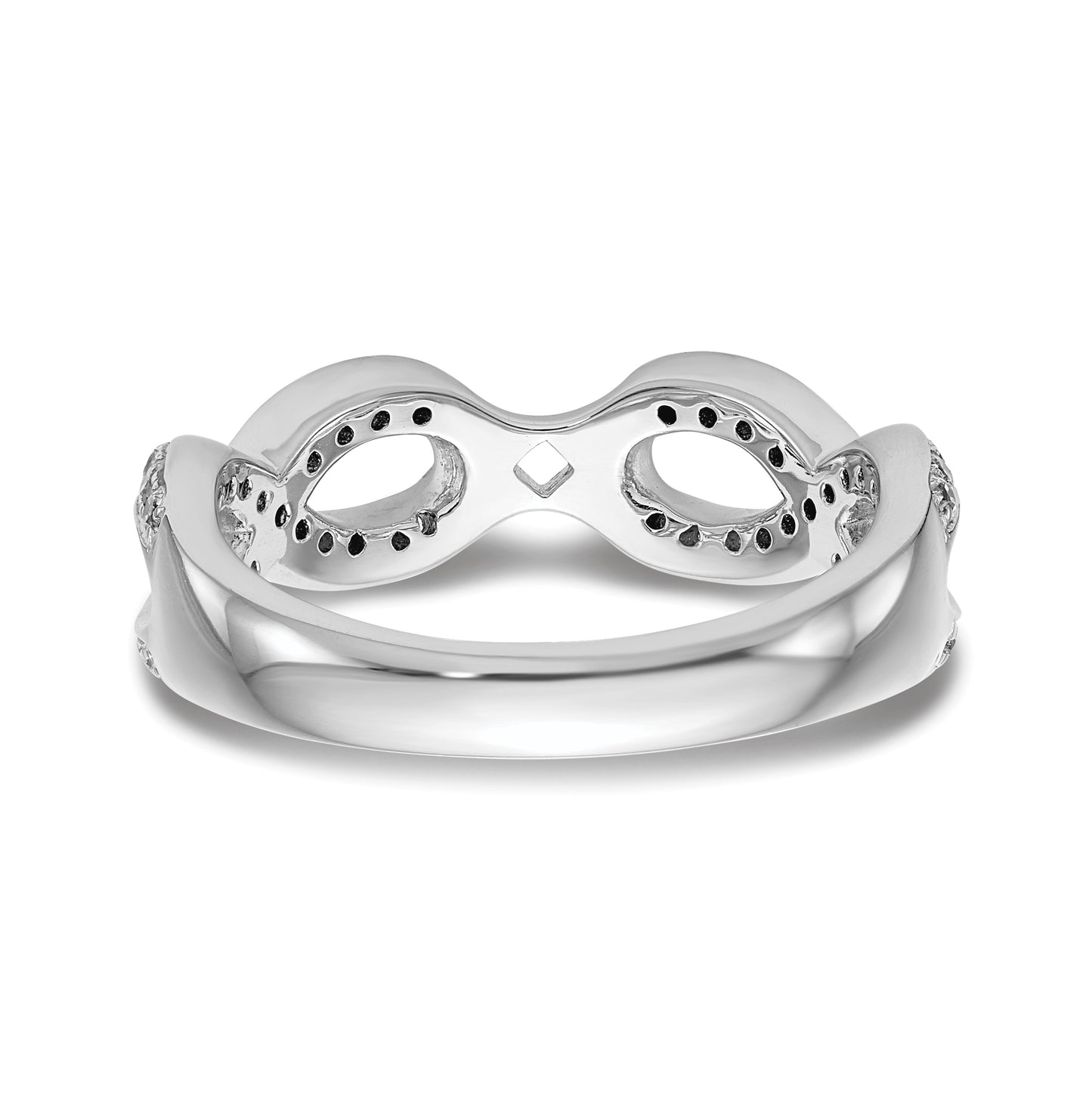 14k White Gold Infinity Peg Set 1/4 carat Diamond Semi-mount Engagement Ring