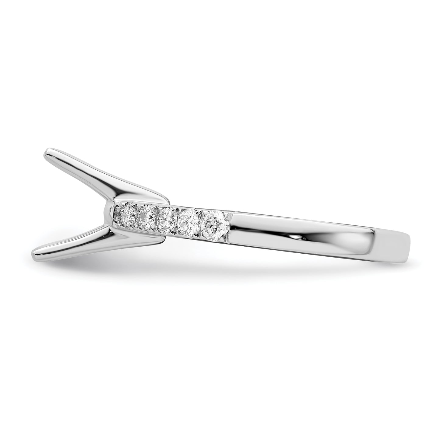 True Origin 14K White Gold 3/8 carat Lab Grown Diamond VS/SI D E F Semi Mount Round Engagement Ring