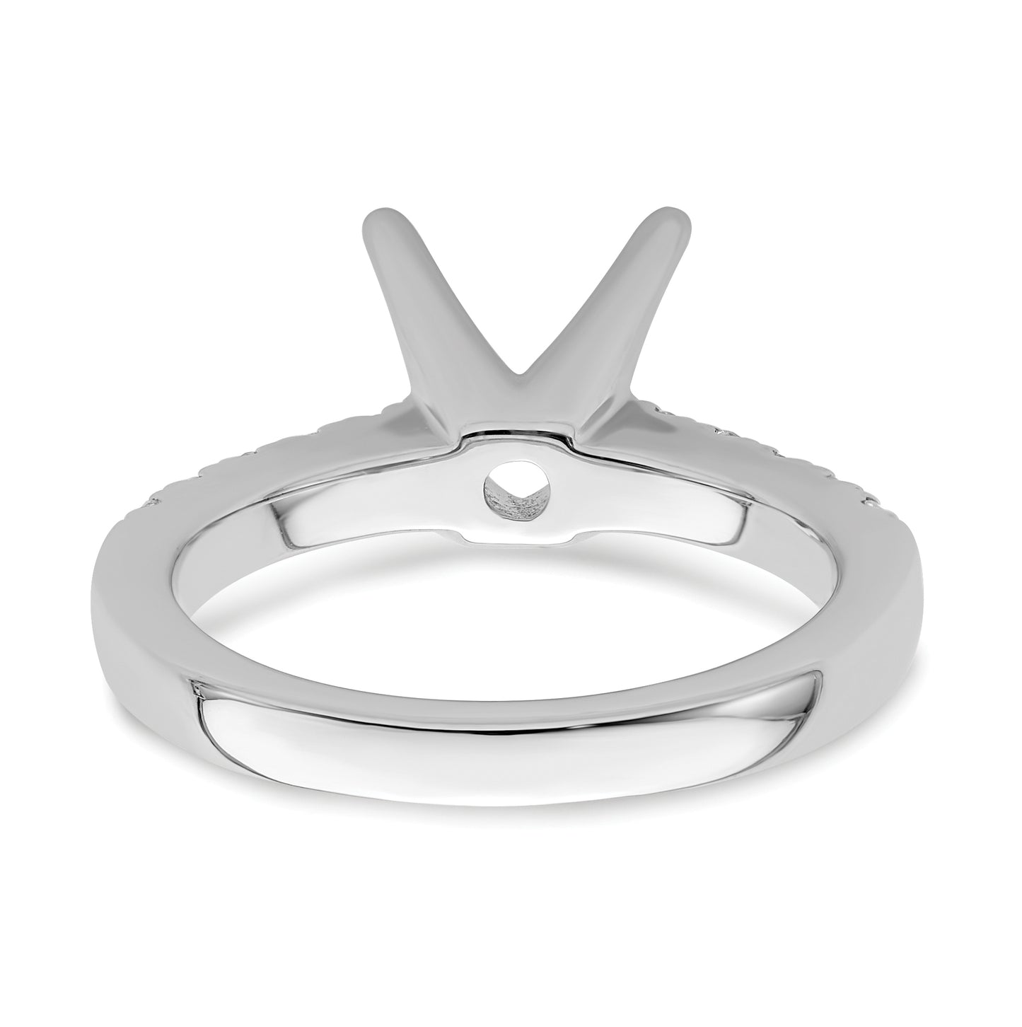 True Origin 14K White Gold 3/8 carat Lab Grown Diamond VS/SI D E F Semi Mount Round Engagement Ring