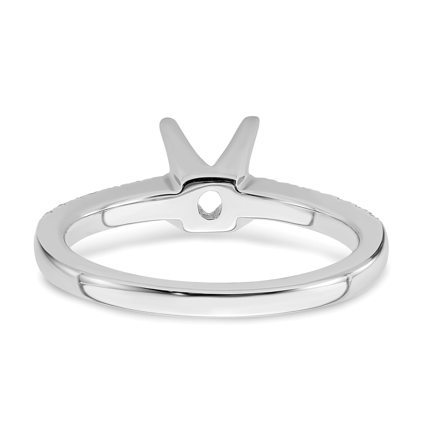 True Origin 14K White Gold 1/4 carat Lab Grown Diamond VS/SI D E F Semi Mount Oval Engagement Ring