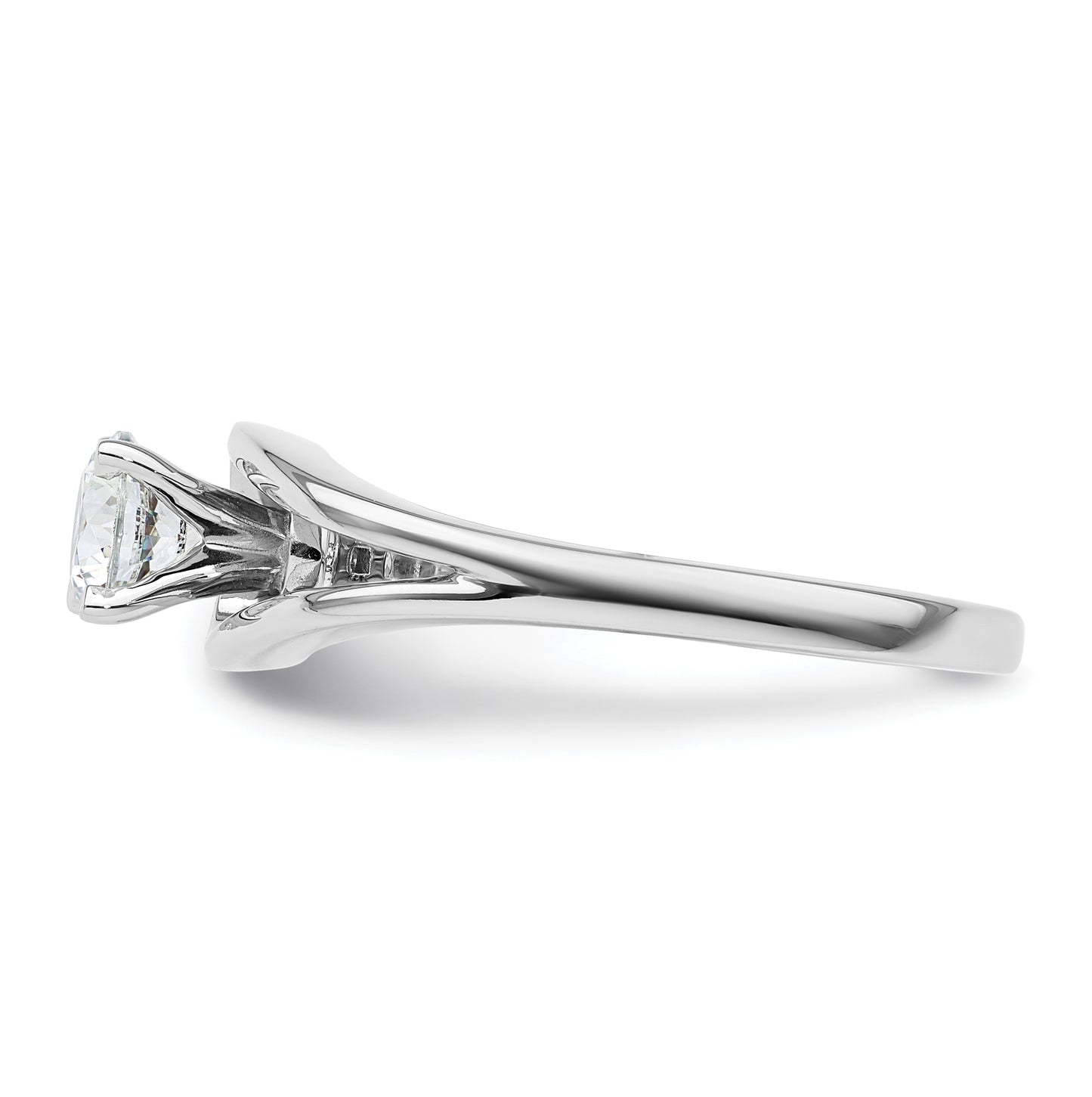 14K White Gold Peg-Set 1/10 carat Channel-set Diamond Semi-mount Engagement Ring