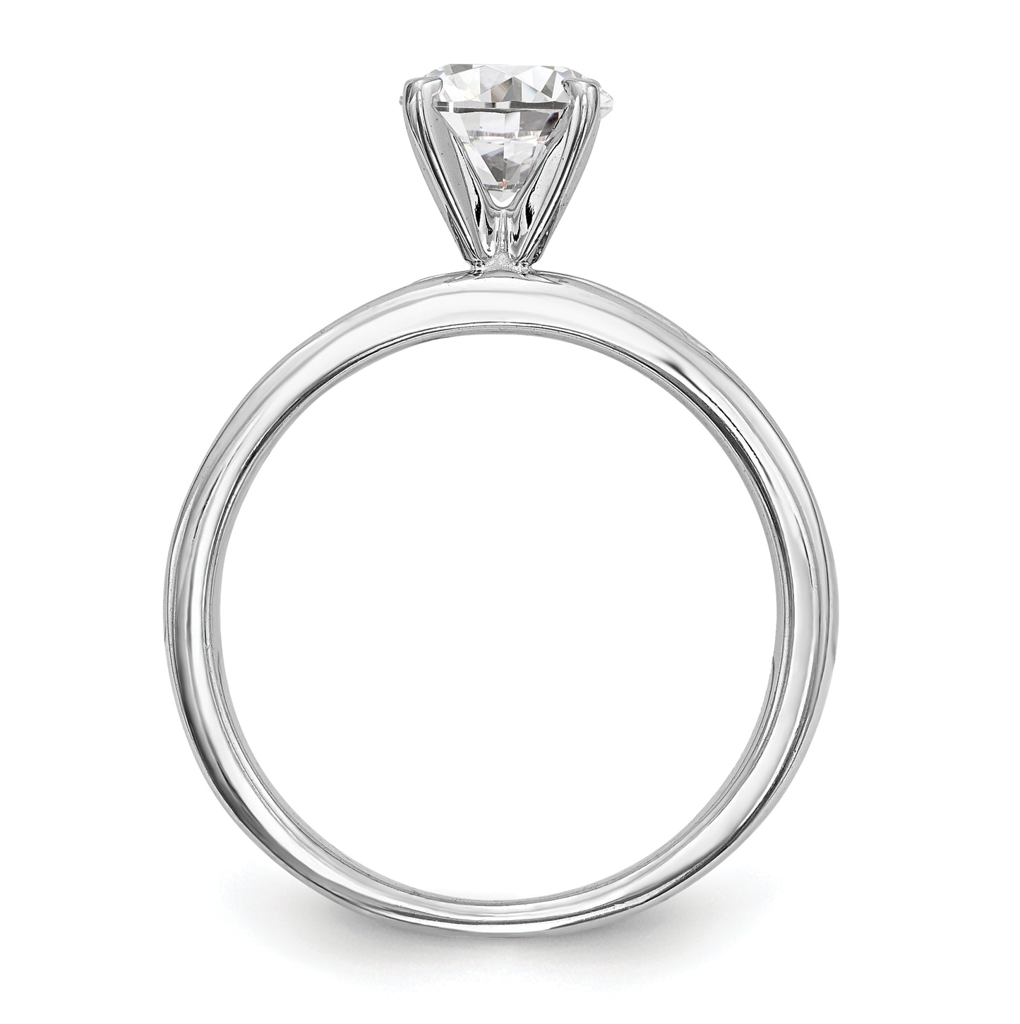 14K White Gold Peg Set 1/5 carat Channel-set Diamond Semi-mount Engagement Ring