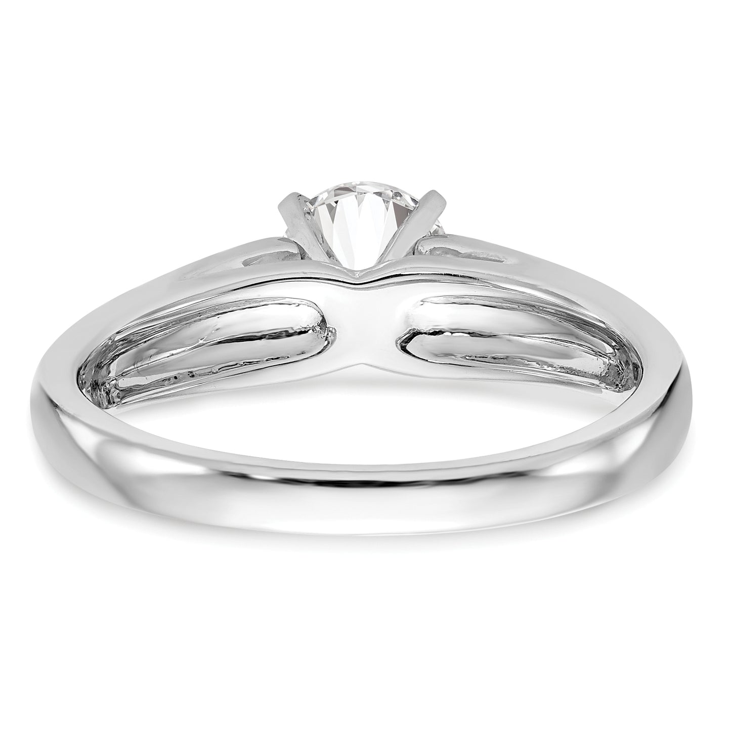 14K White Gold Peg-Set 1/6 carat Channel-set Diamond Semi-mount Engagement Ring