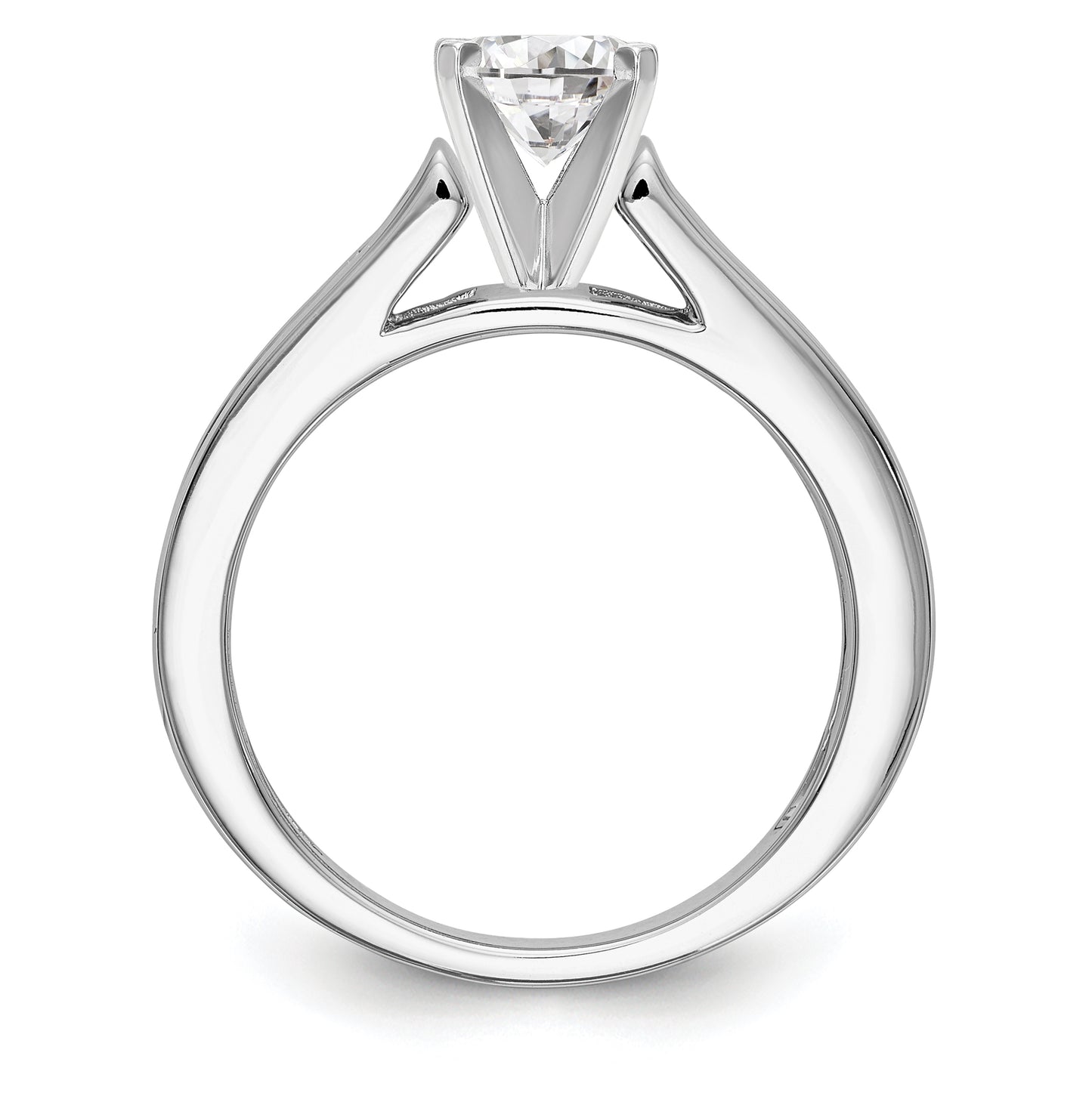 14K White Gold Peg Set 1/3 carat Channel-set Diamond Semi-mount Engagement Ring