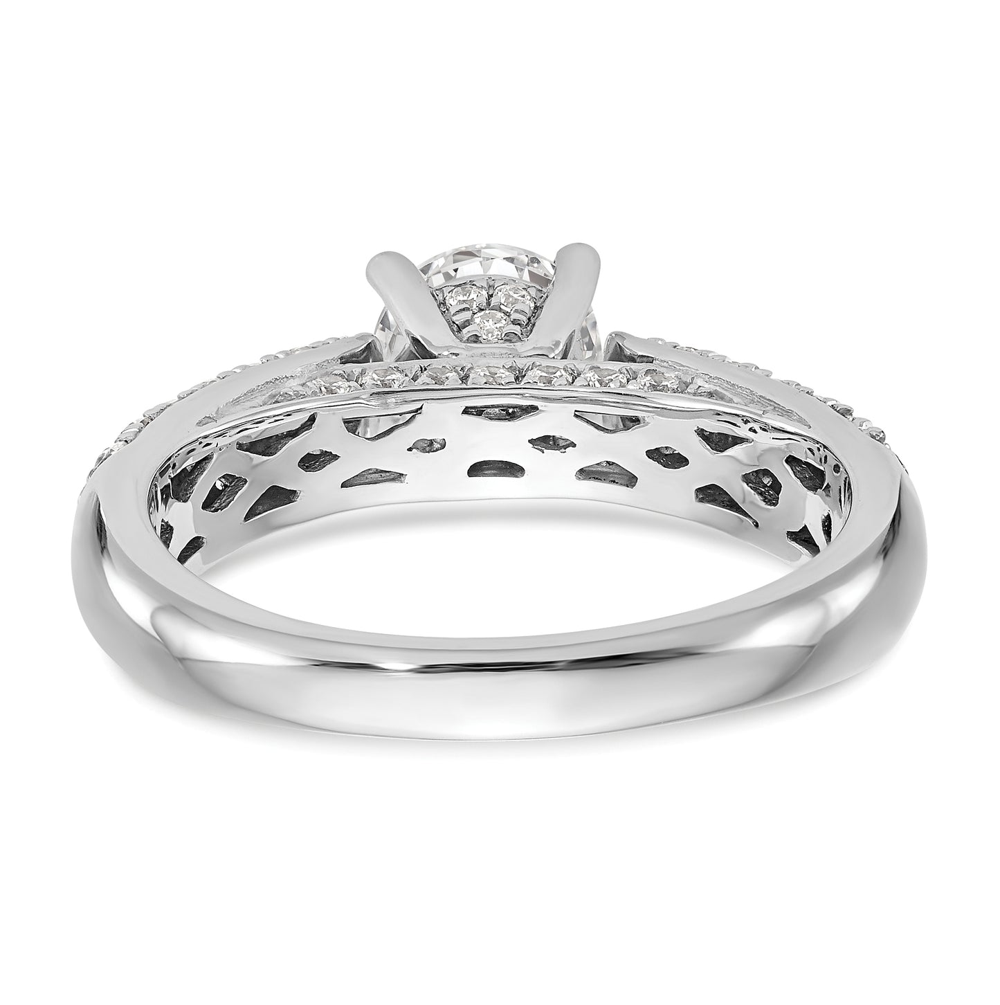 14K White Gold Lab Grown Diamond VS/SI FGH Semi-Mount Engagement Ring