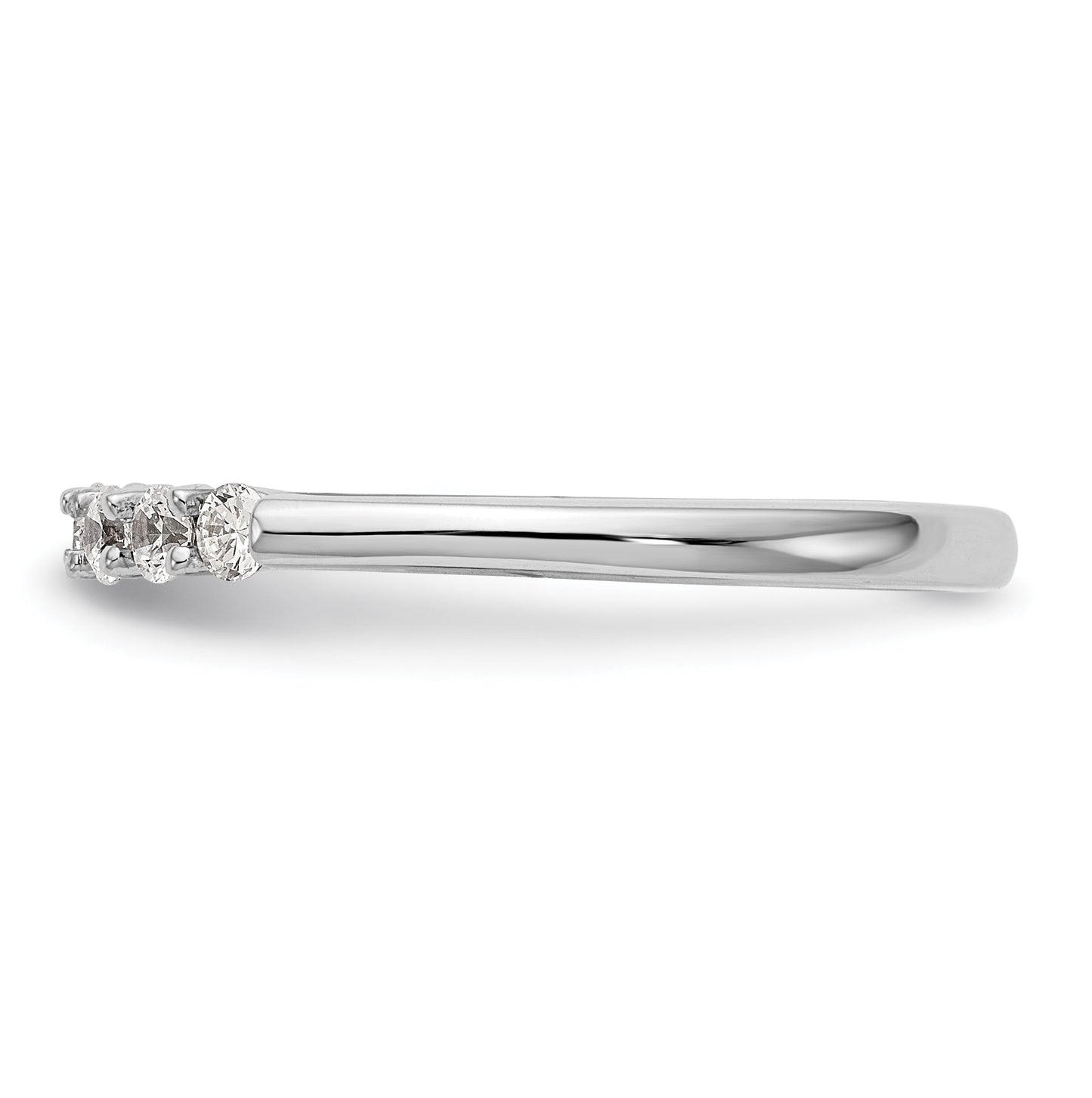 14K White Gold Peg Set 3/8 carat Diamond Semi-mount Engagement Ring, 2.8 to 2.5 mm (tapered)