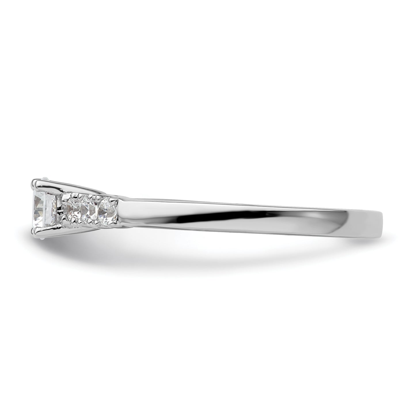 14K White Gold Diamond Semi-mount Engagement Ring, 2 mm