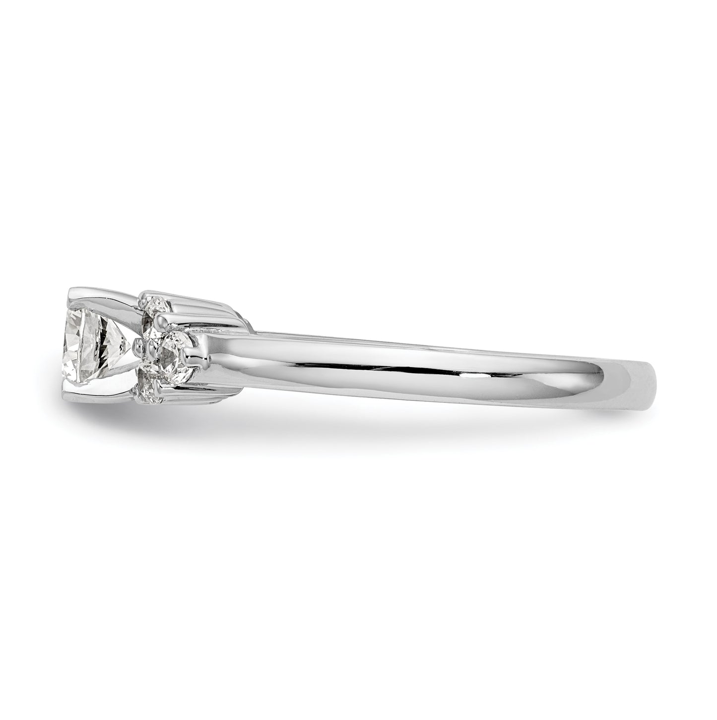 14K White Gold Diamond Peg Set Semi-mount Engagement Ring