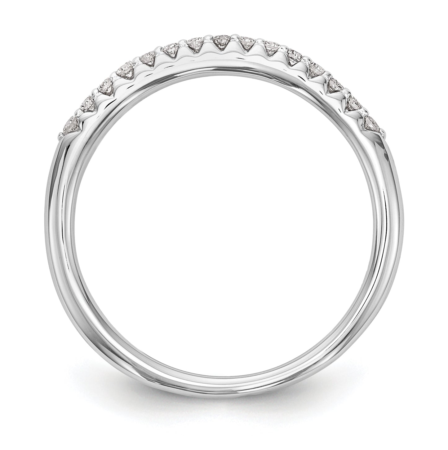 10K White Gold 1/6 carat Diamond Complete Wedding Band