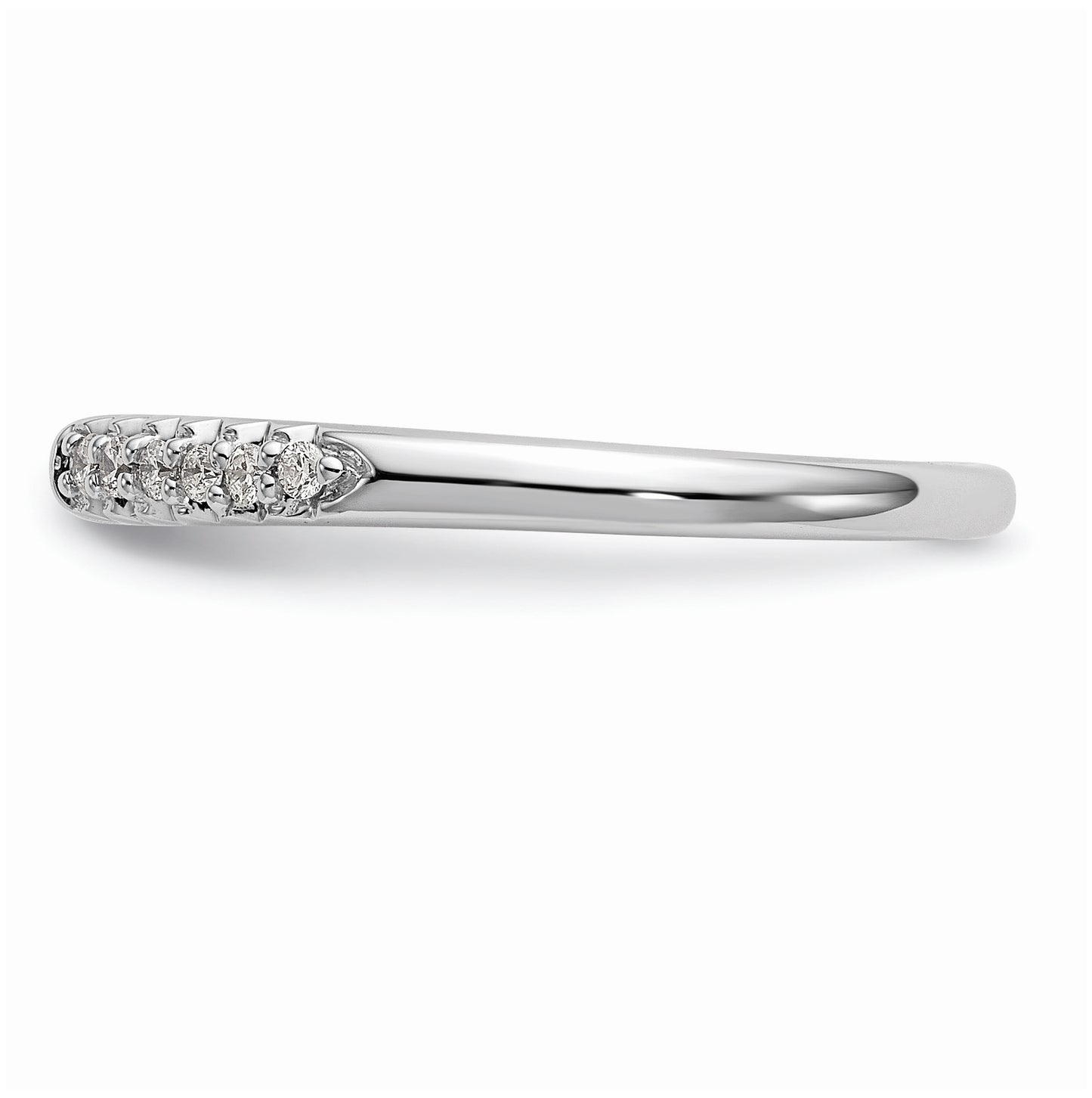 10K White Gold Peg Set 1/8 carat Diamond Semi-mount Engagement Ring