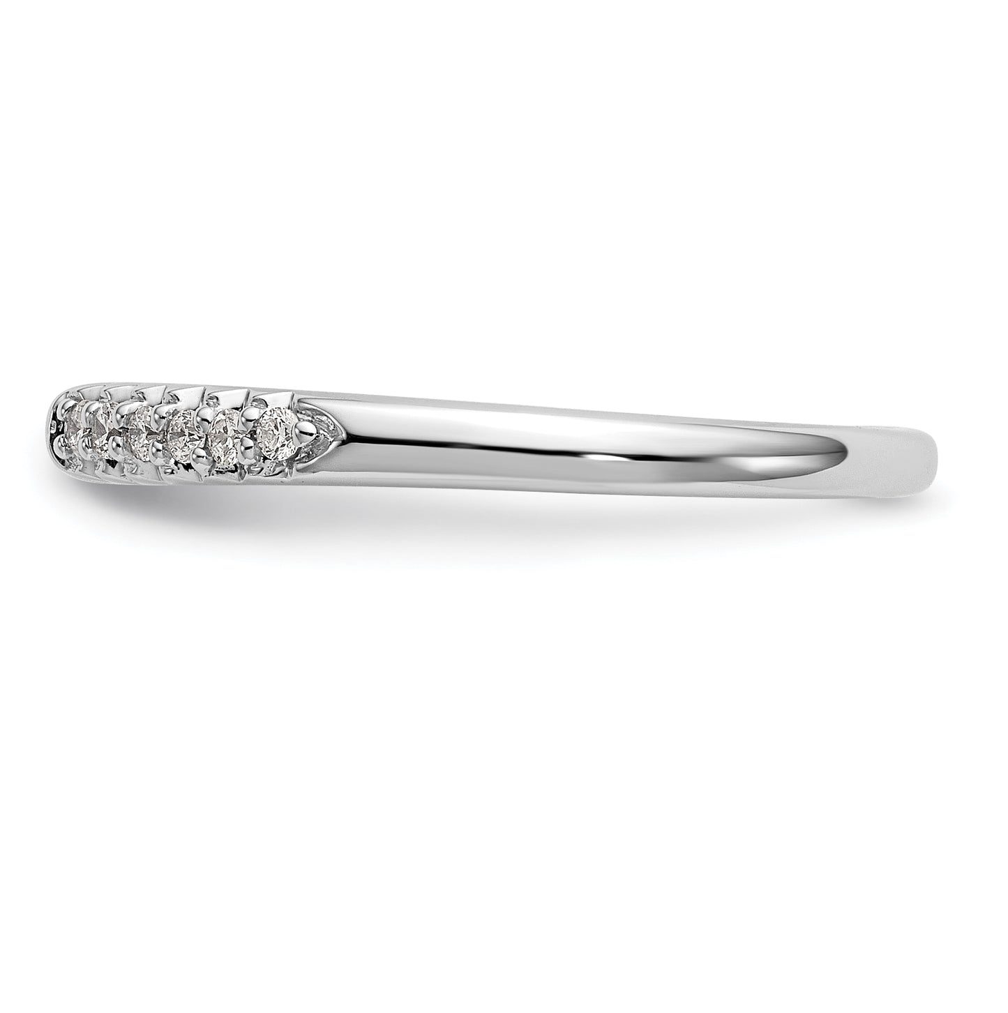 14K White Gold Peg-Set 1/8 carat Diamond Semi-mount Engagement Ring