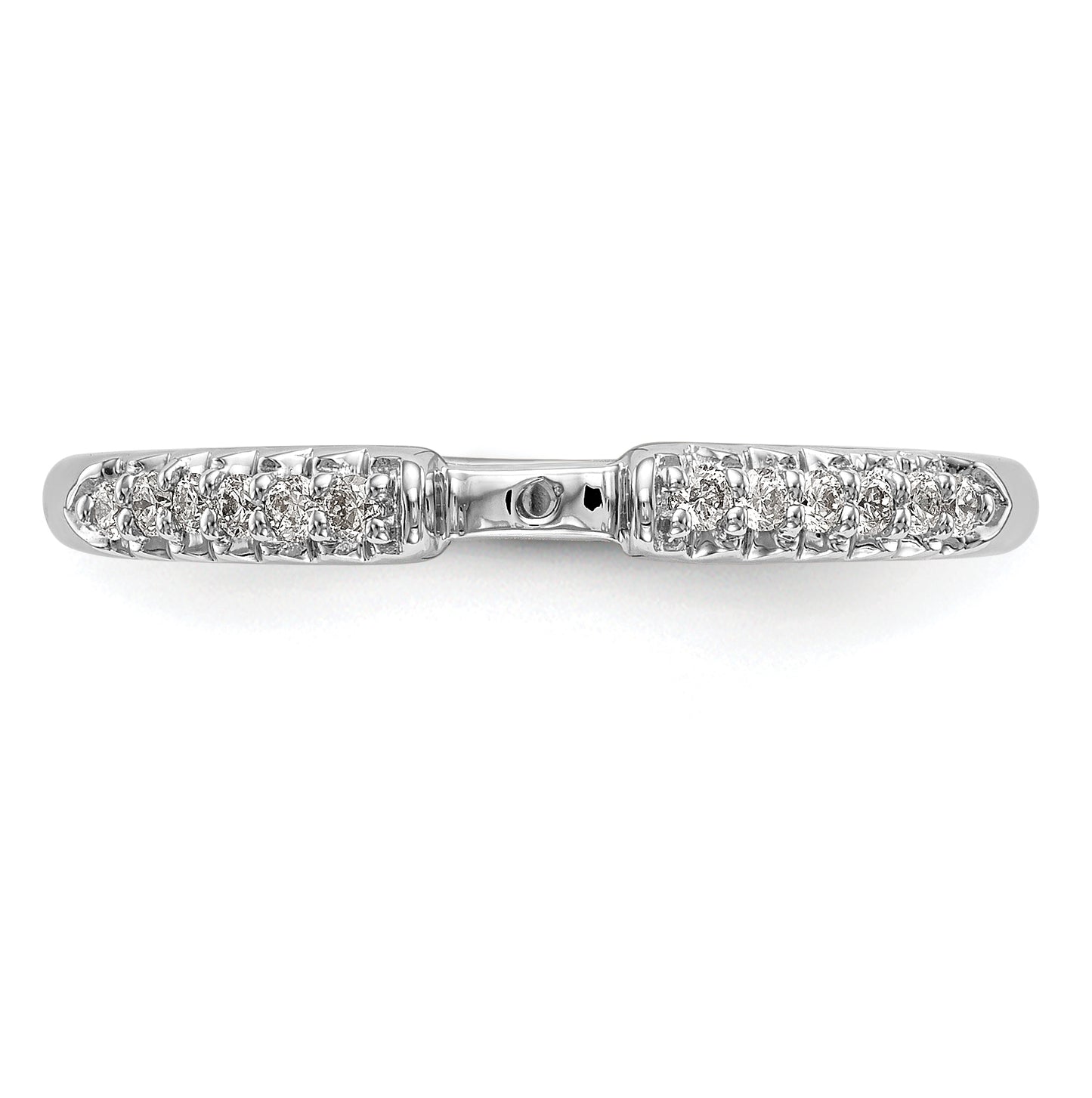 14K White Gold Peg-Set 1/8 carat Diamond Semi-mount Engagement Ring