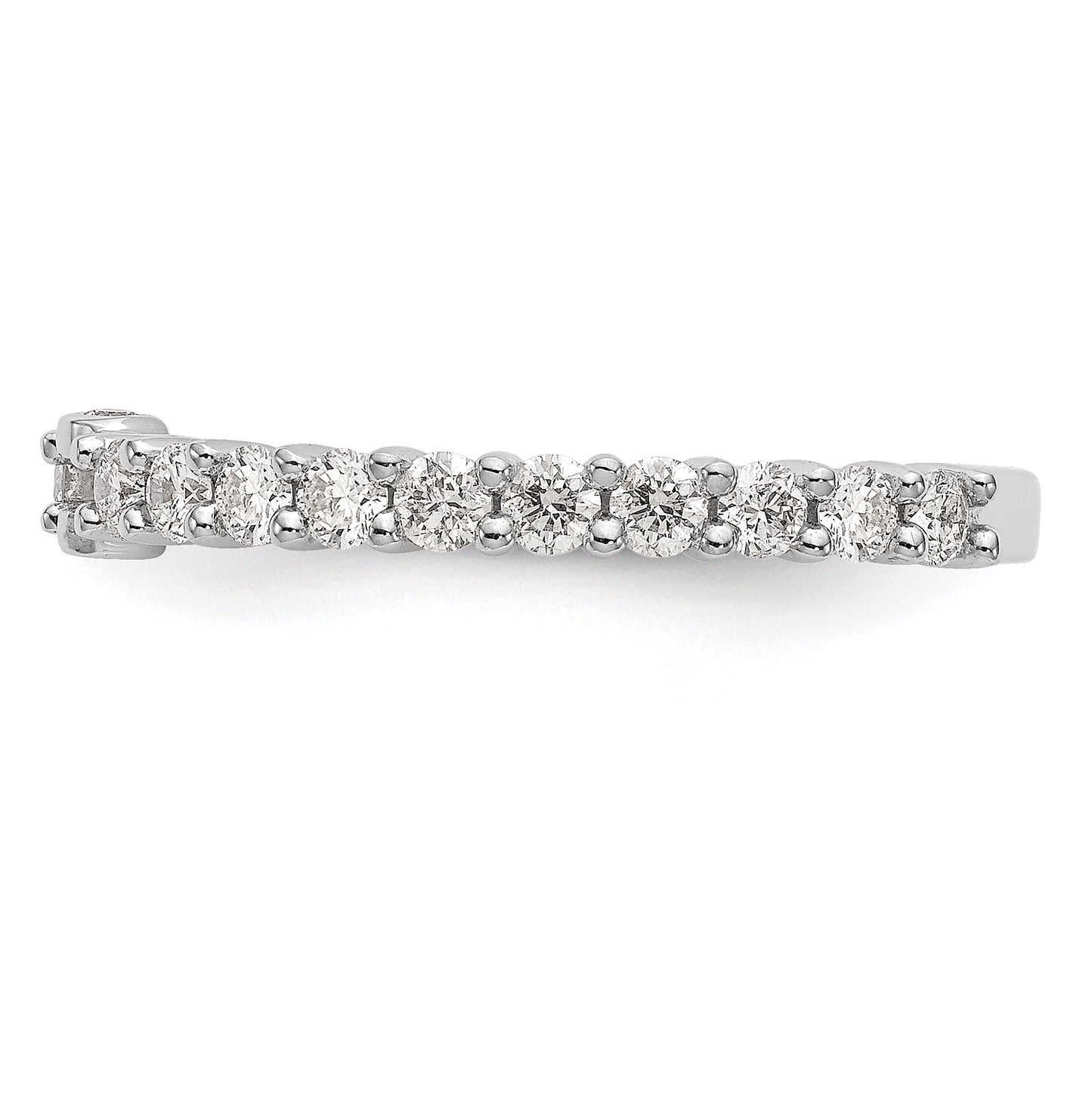 14K White Gold Peg Set 3/4 carat Diamond Semi-mount Engagement Ring, 2.2 to 2.3 mm (tapered)