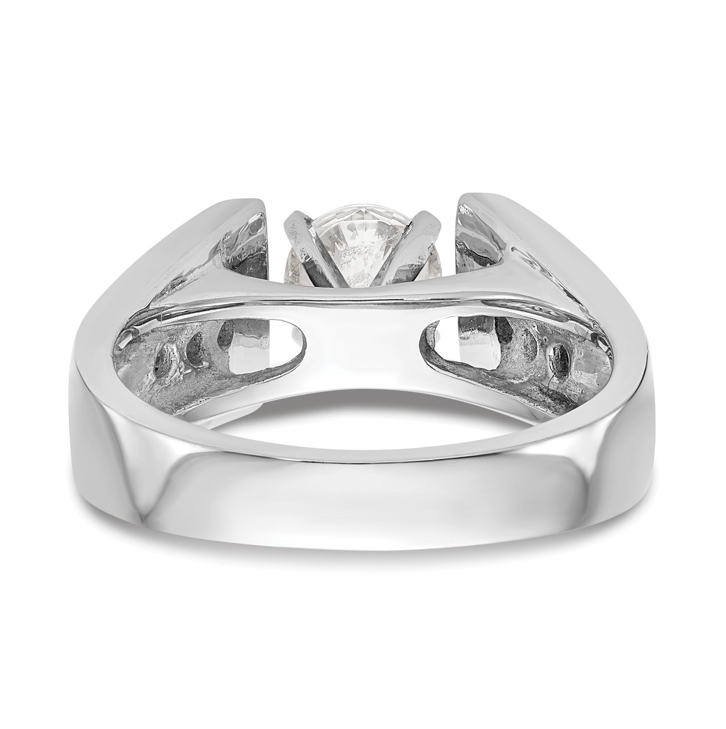 14K White Gold Peg-Set 1/5 carat Channel-set Diamond Semi-mount Engagement Ring