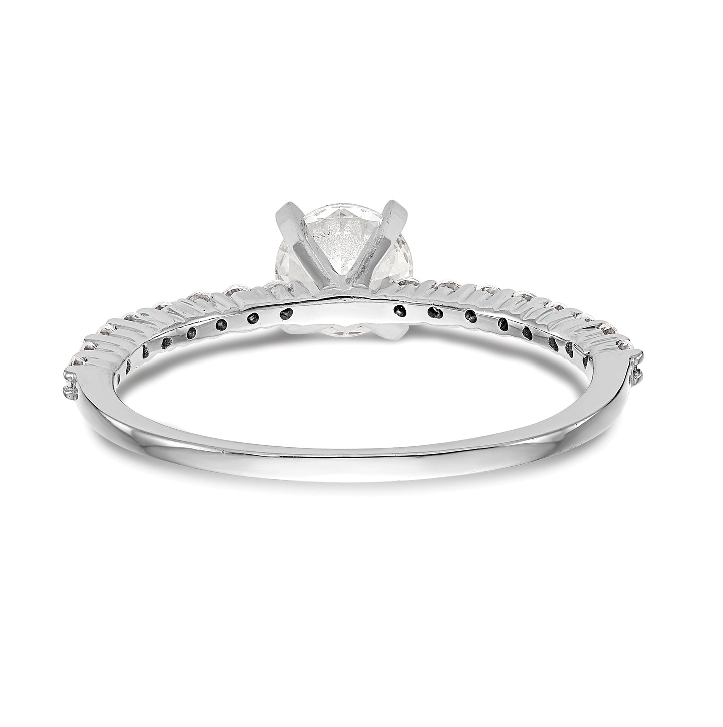 14K White Gold Peg Set 1/4 ct Diamond Semi mount Engagement Ring