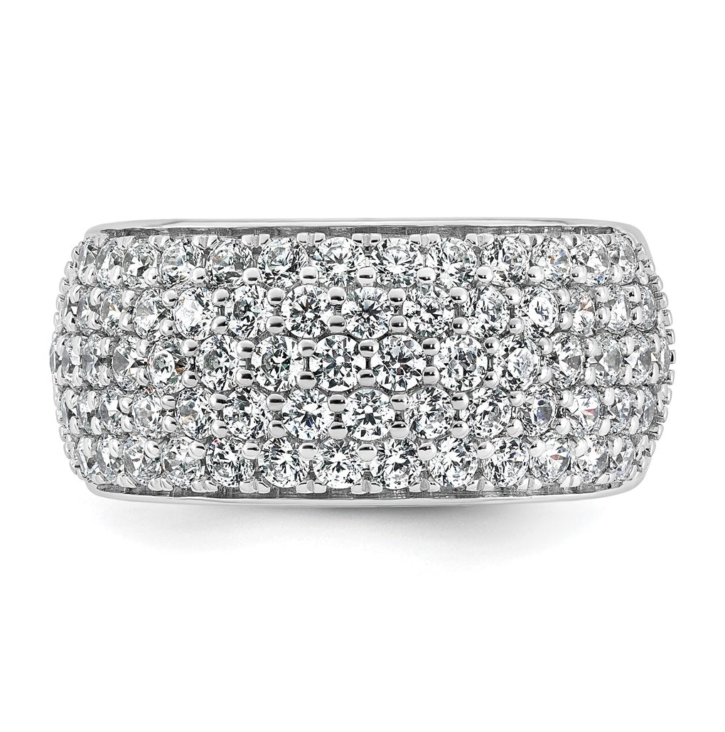 14k White Gold 2 carat Lab Grown Diamond VS/SI+ G+ Complete Pav‚ Fashion Band