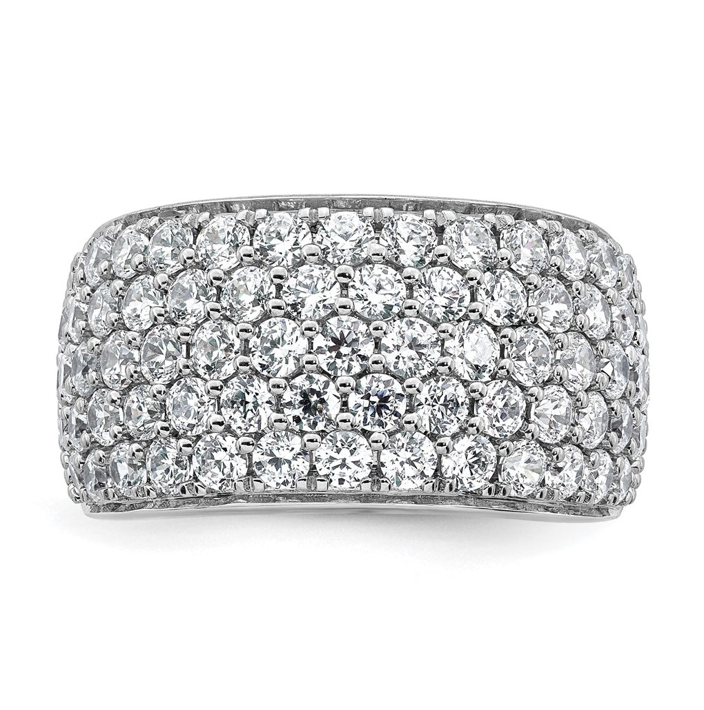 14k White Gold 3 carat Lab Grown Diamond VS/SI+ G+ Complete Pav‚ Fashion Band