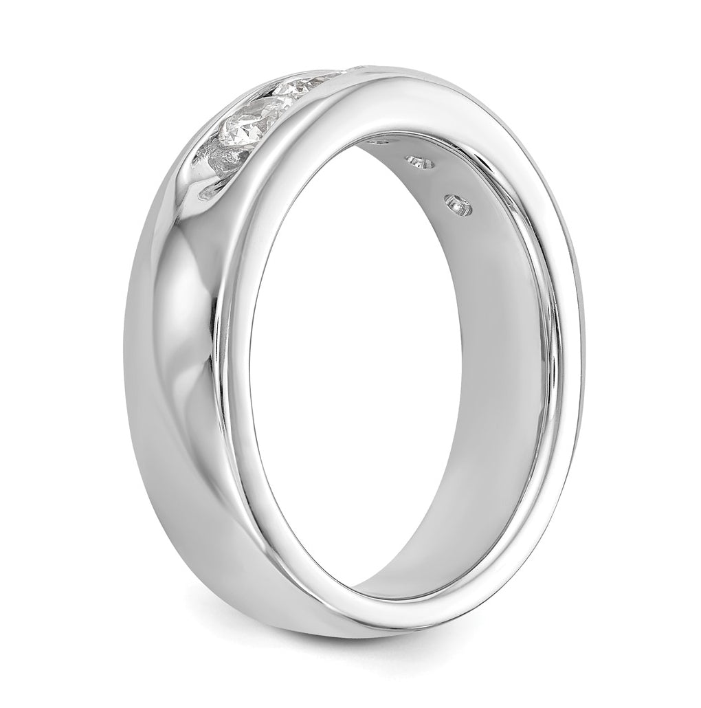 14K White Gold 5-3.7mm Stone Channel Band – Elegant Jewelry Gift for Birthday, Anniversary, Engagement, Wedding