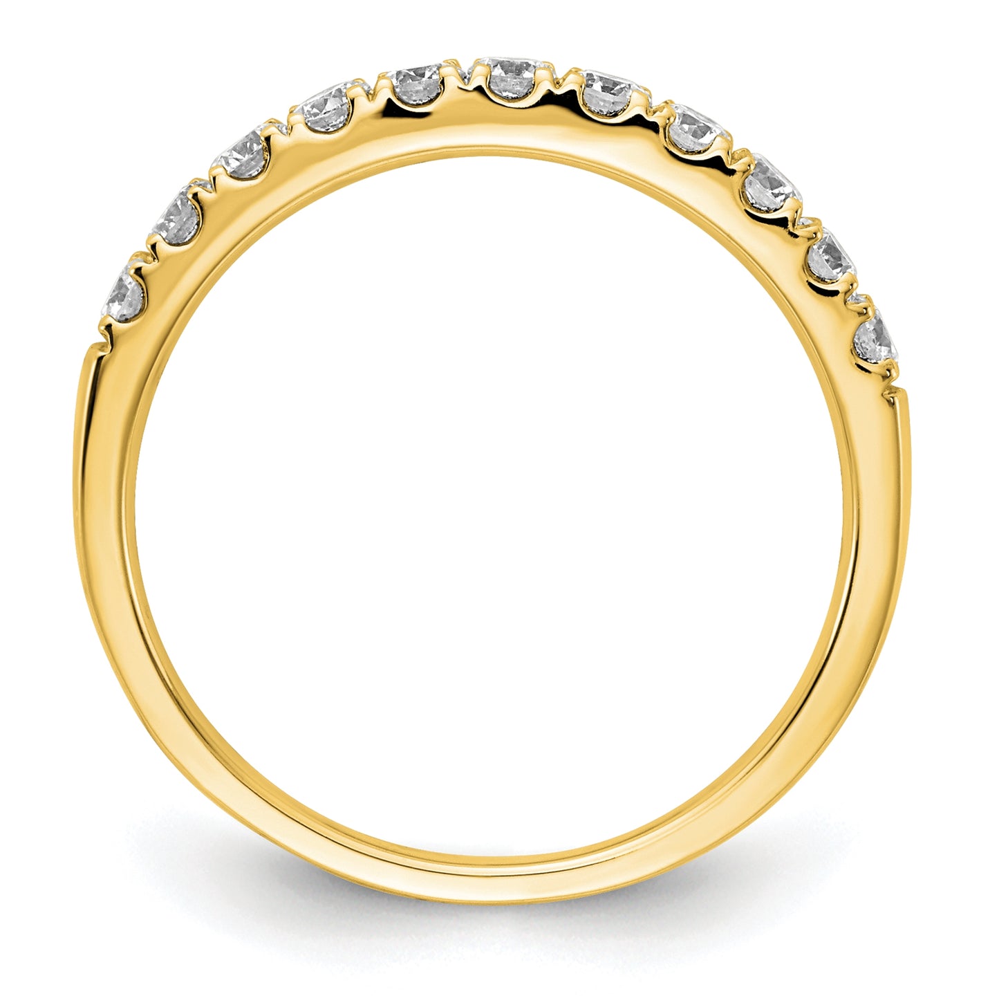 14K Yellow Gold TRUE ORIGIN Lab Grown Diamond VS DEF 1/2ct Wedding Band