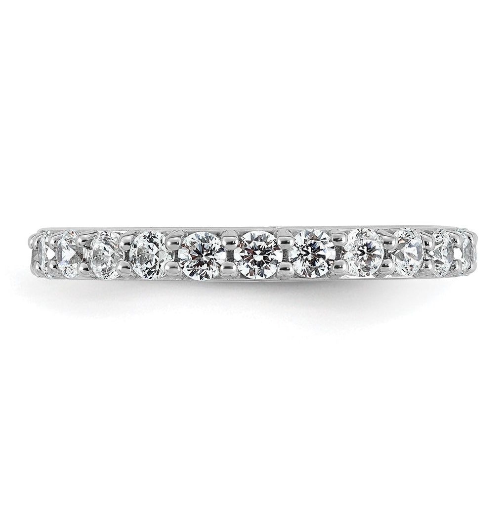 14k White Gold 3/4 carat Lab Grown Diamond VS+ F+ Complete Fifteen Stone Band