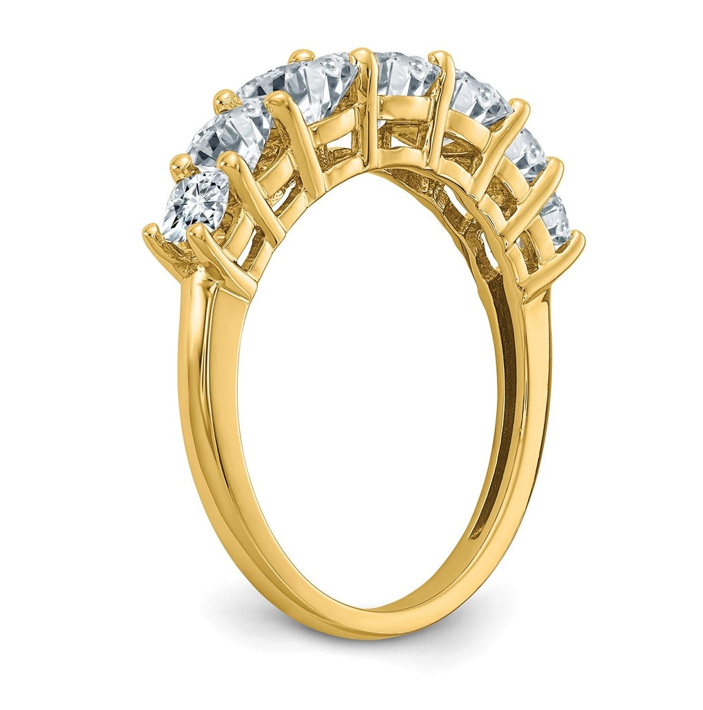 14K Yellow Gold Band G H I True Light Moissanite – Elegant Jewelry Gift for Birthday, Anniversary, Engagement, Wedding