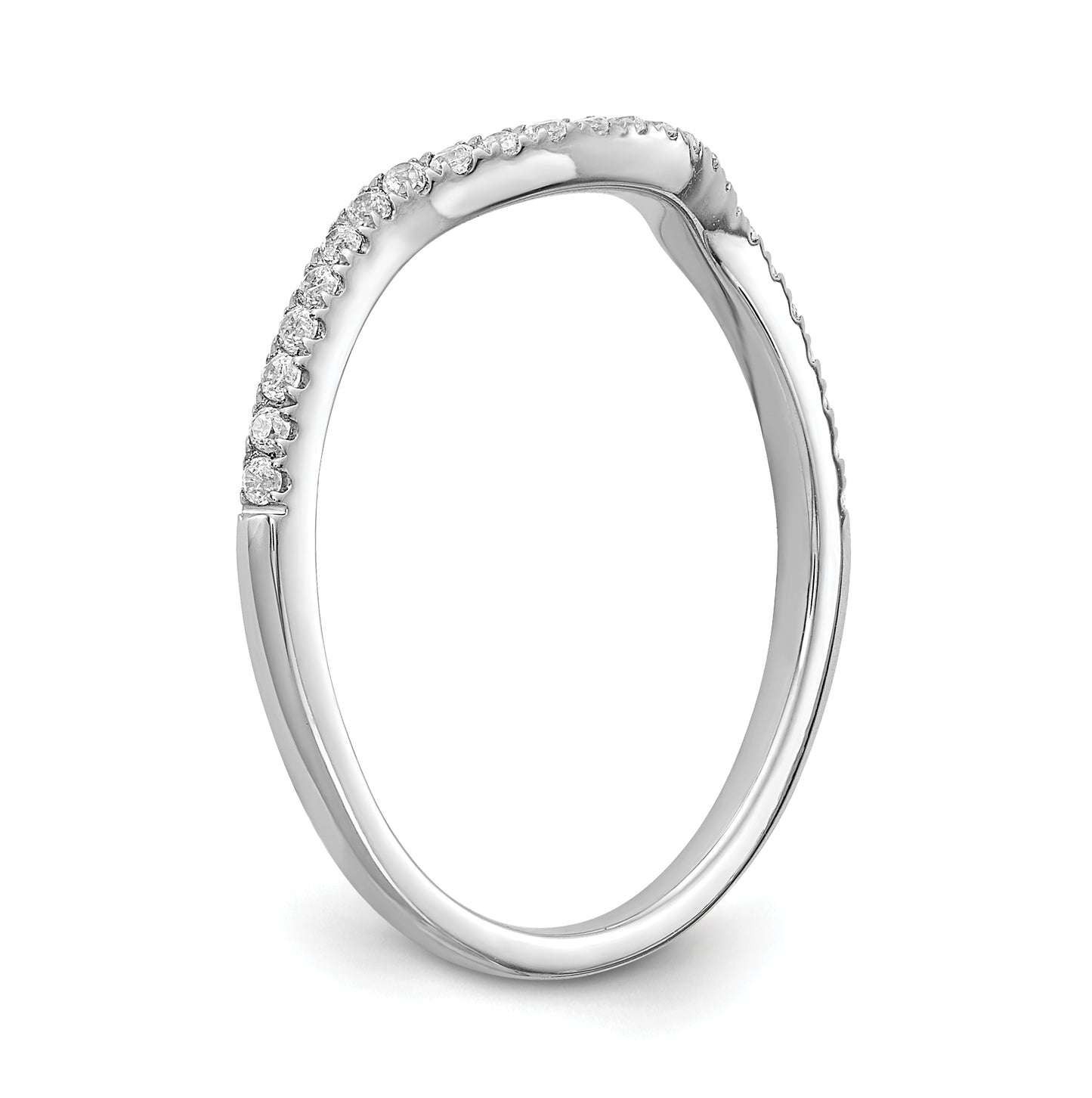14k White Gold Diamond Wedding Band