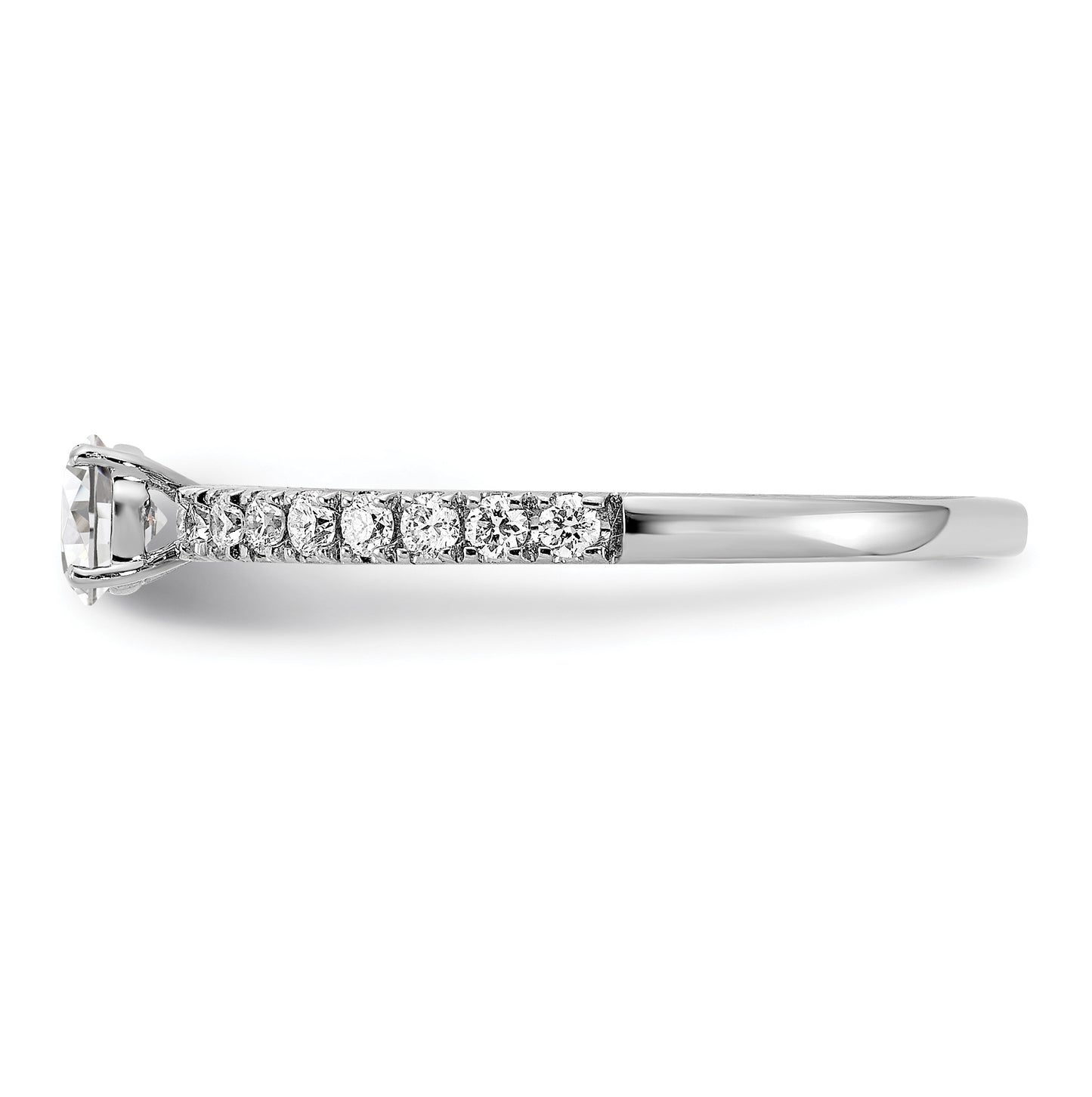 14K White Gold Lab Grown Diamond VS DEF 1/4 ctw Engagement Ring Semi
