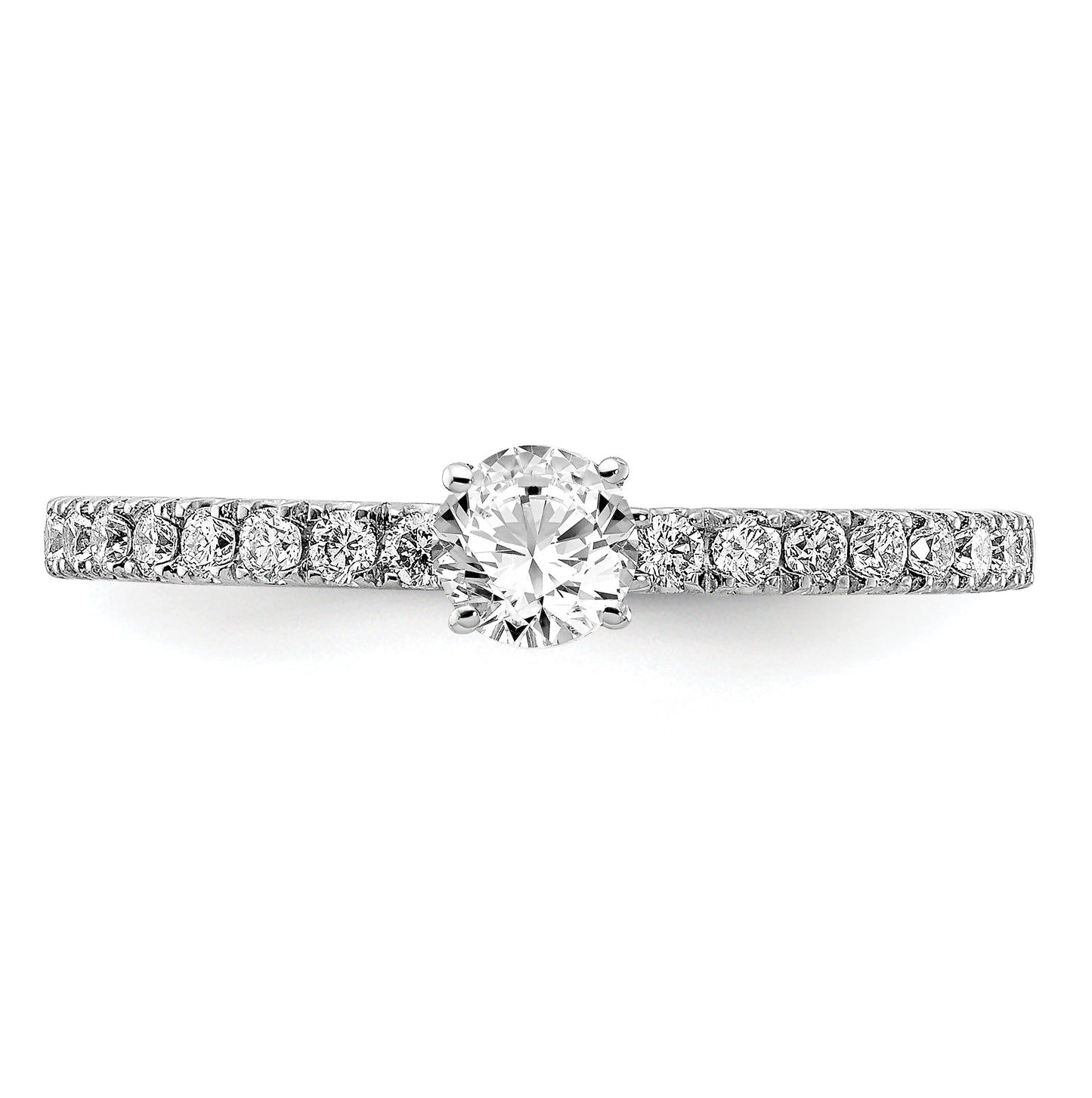 14K White Gold Lab Grown Diamond VS DEF 1/4 ctw Engagement Ring Semi