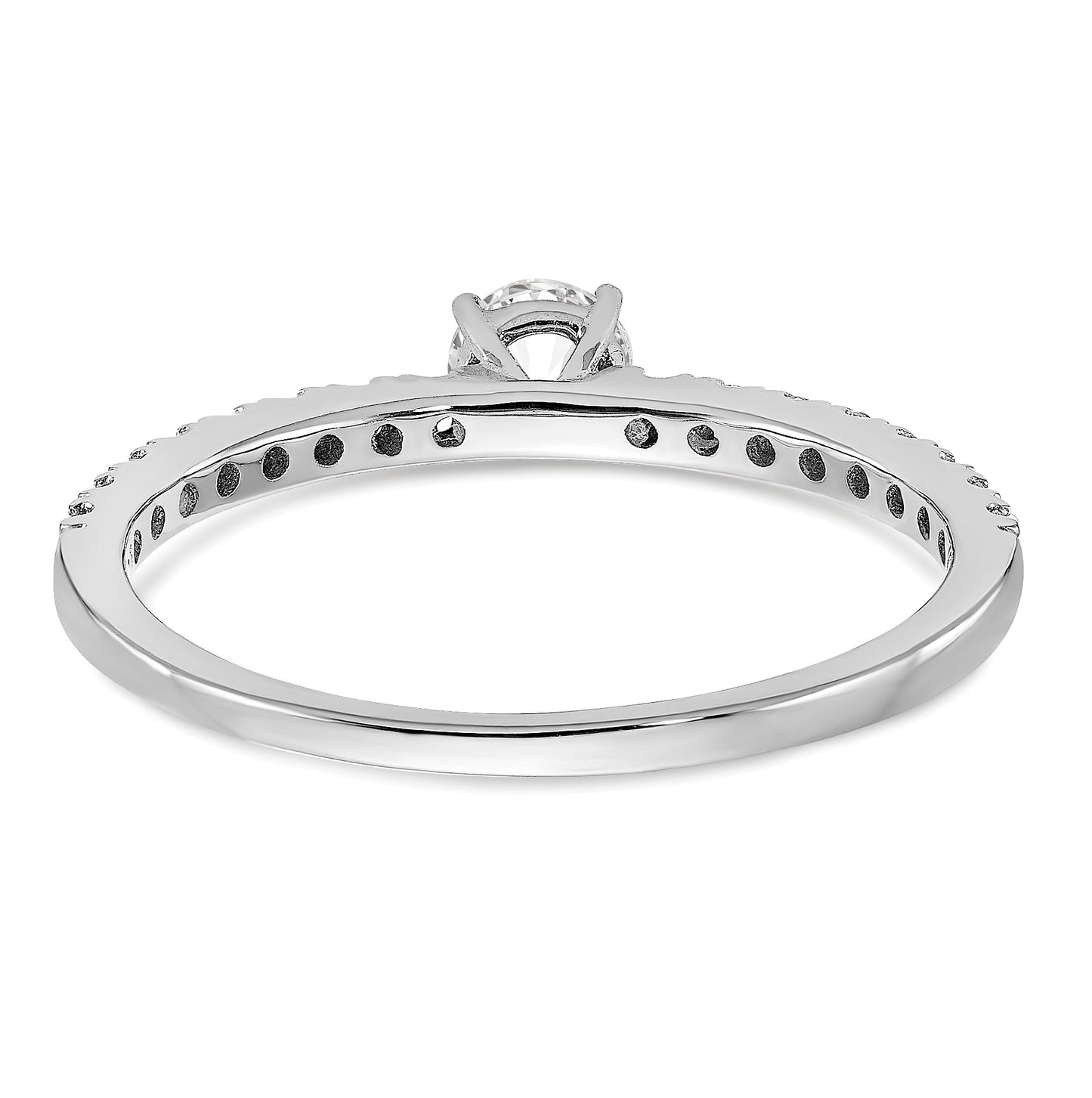 14K White Gold Lab Grown Diamond VS DEF 1/4 ctw Engagement Ring Semi