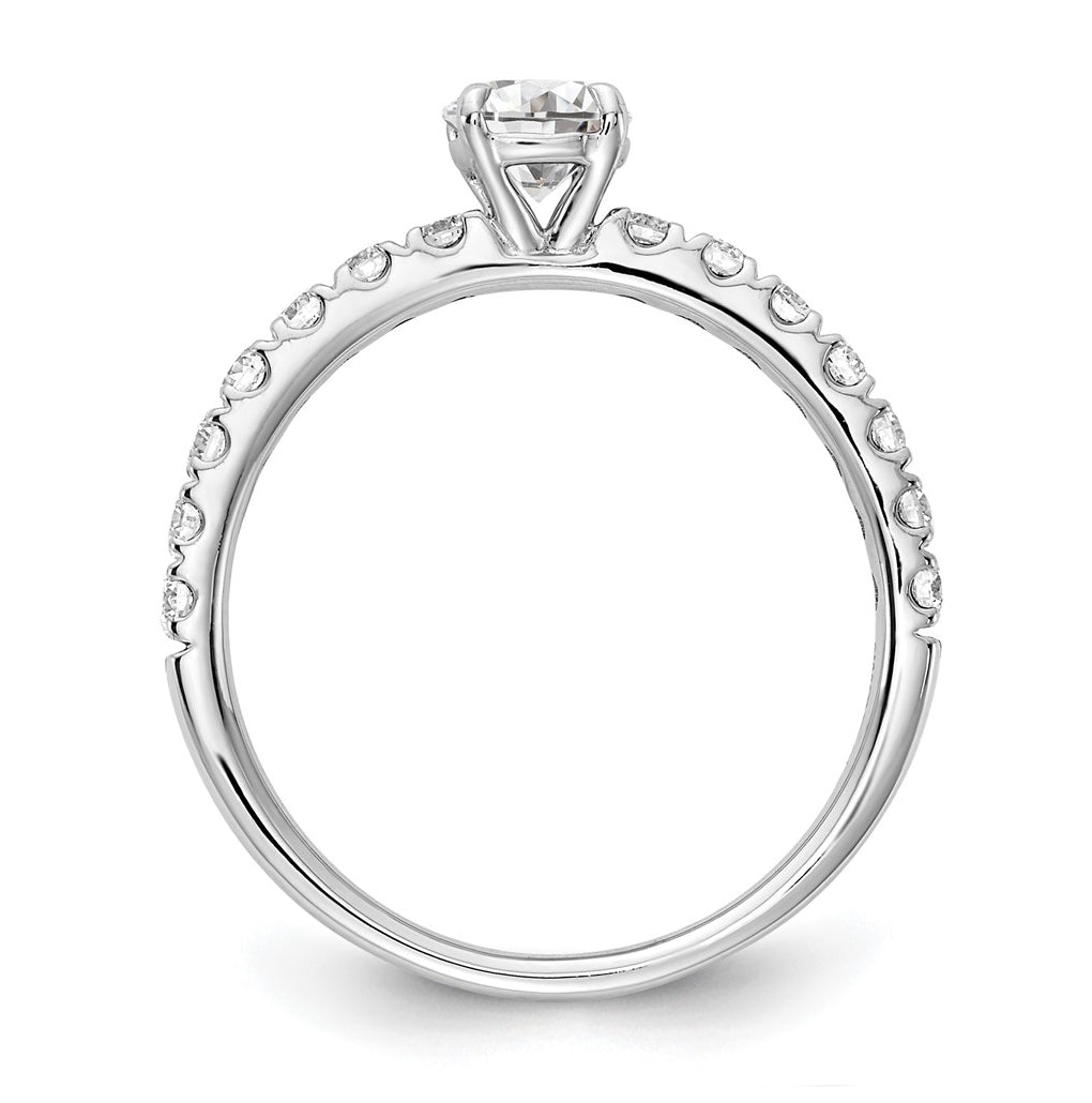 14K White Gold Lab Grown Diamond VS+ F+ 1/2 ctw Engagement Ring Semi