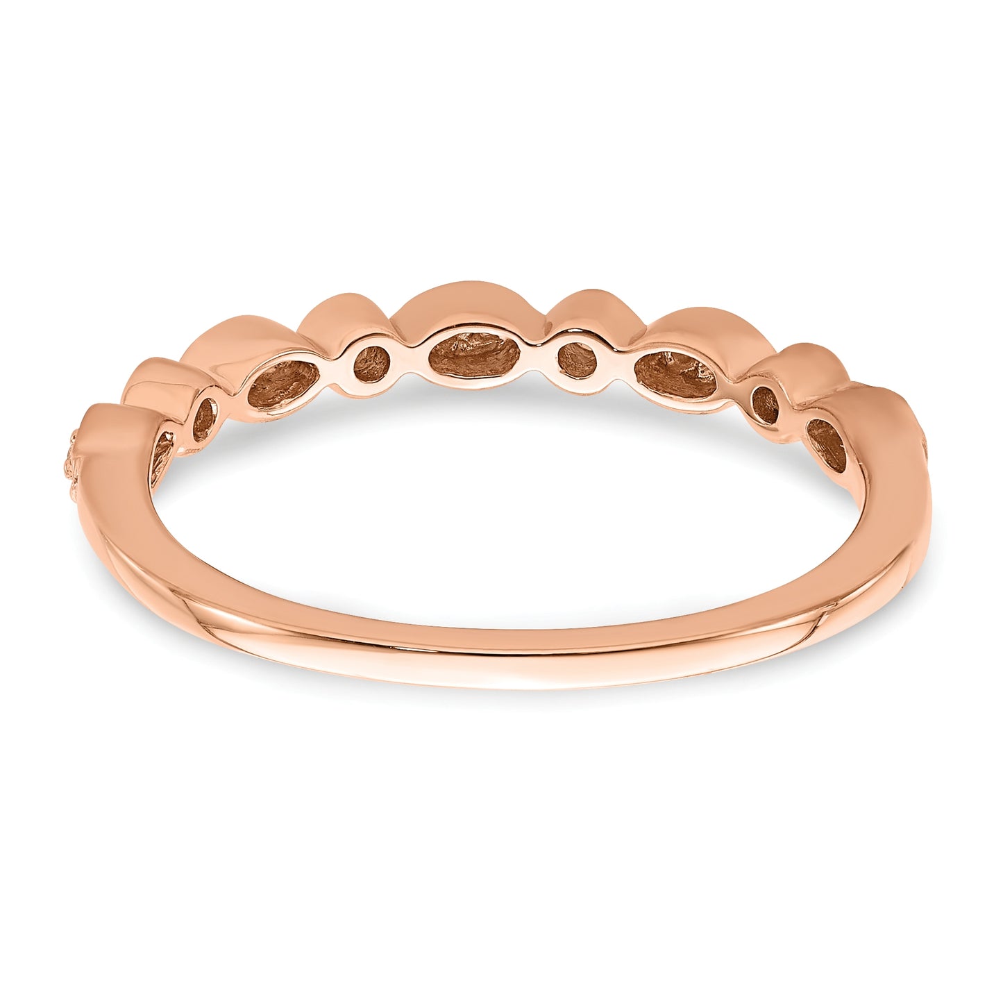 Blooming Bridal 14k Rose Gold 1/5 carat Diamond Set of 2 Complete Wedding Bands
