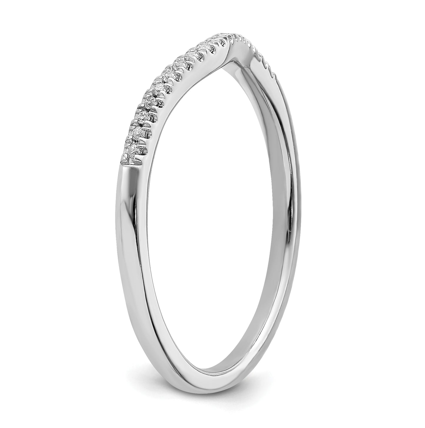 Blooming Bridal 14k Rose Gold 1/15 carat Diamond Contoured Complete Wedding Band