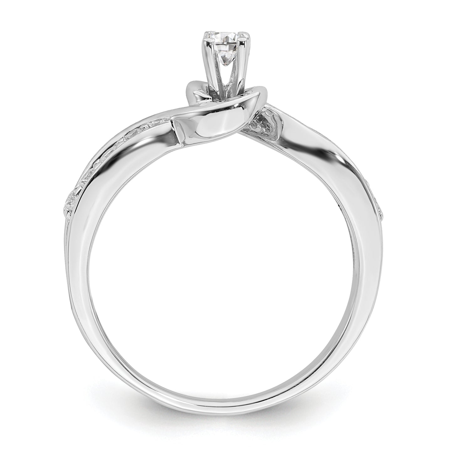 10k White Gold Diamond Engagement Ring