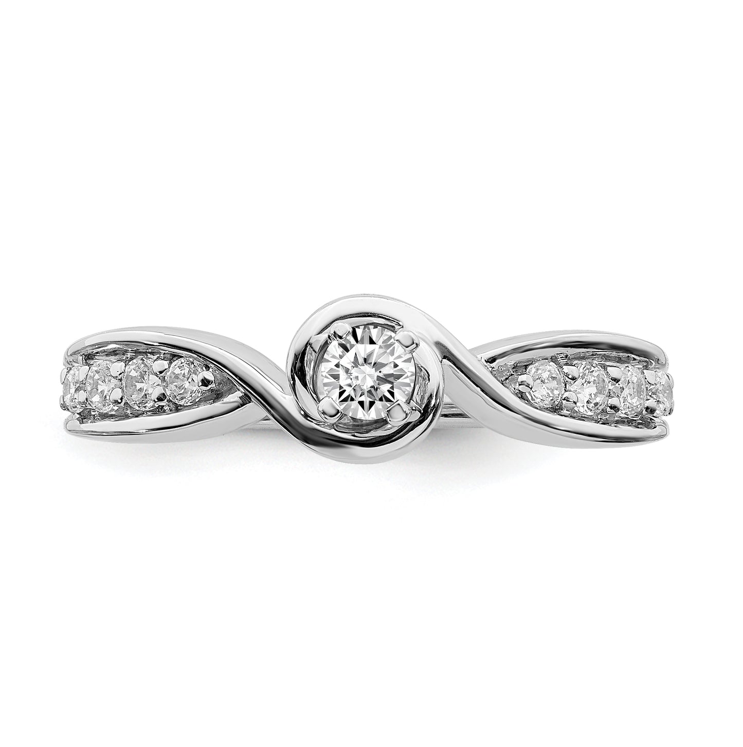 10k White Gold Diamond Engagement Ring
