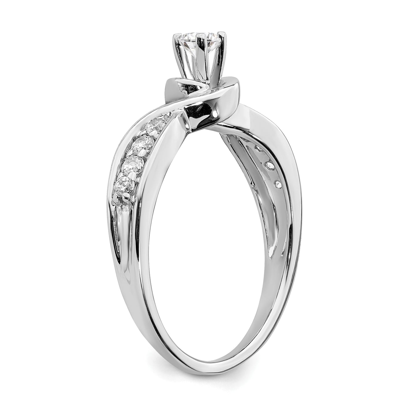 10k White Gold Diamond Engagement Ring