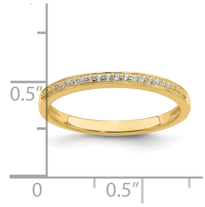 10k Yellow Gold 1/15 carat Diamond Complete Wedding Band