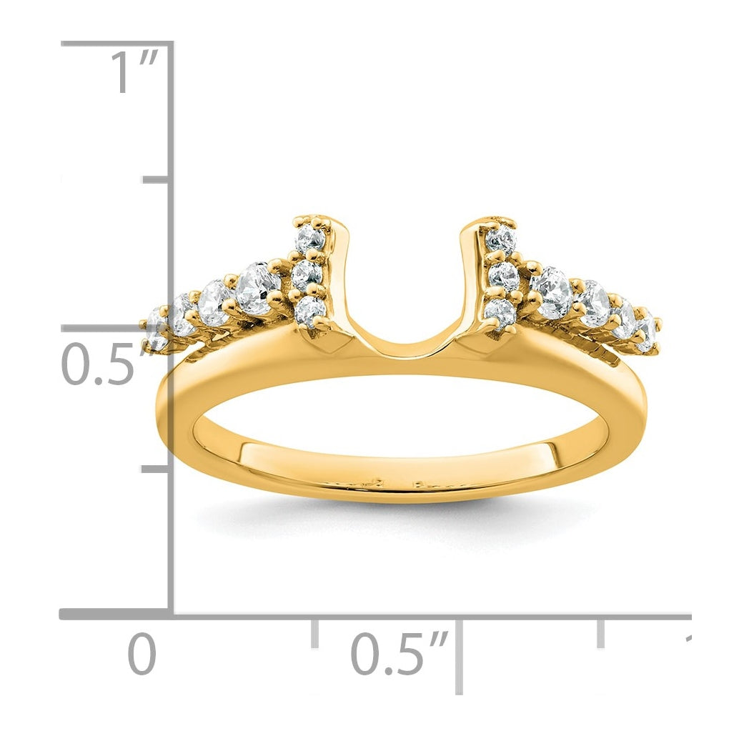 14K Yellow Or White Gold Complete Diamond Wrap Ring