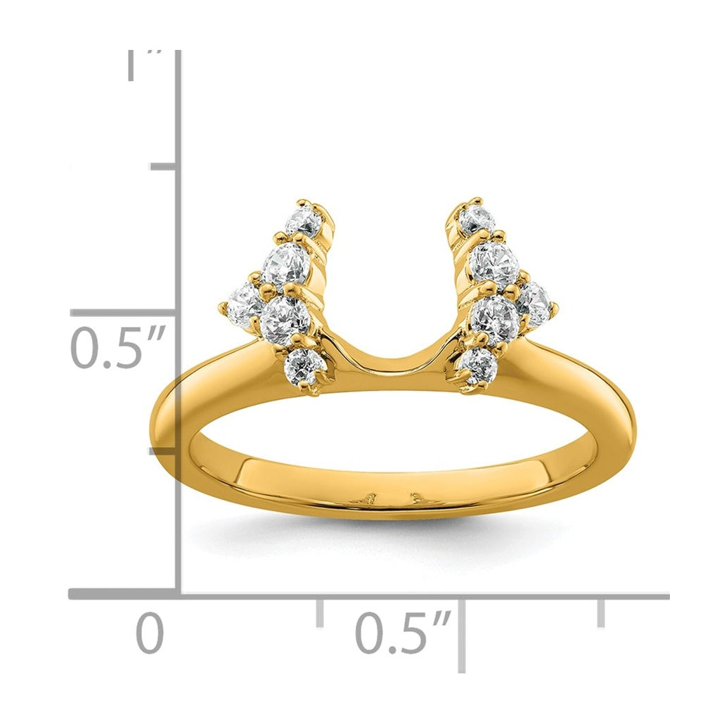 14k Yellow Gold Complete Diamond Wrap Ring