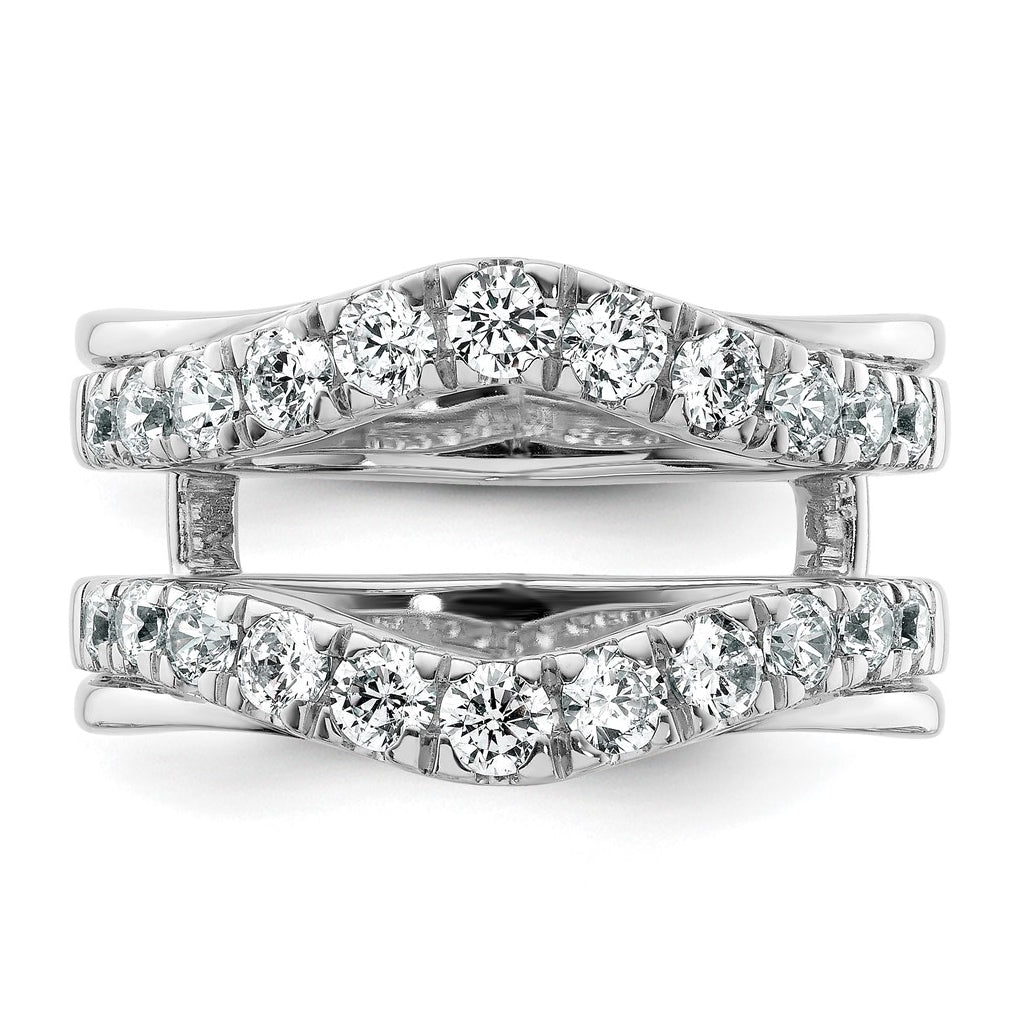 14k White Gold 1 1/5 carat Lab Grown Diamond VS/SI+ G+ Complete Ring Guard