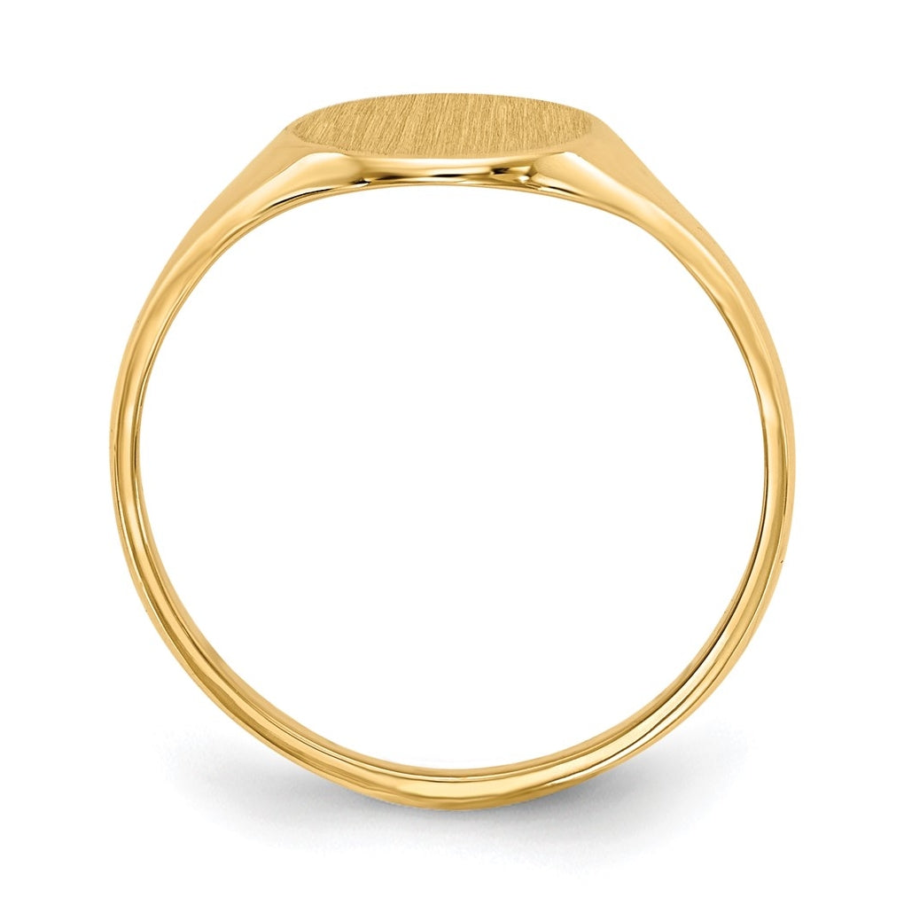 10k Yellow Gold 10.0x8.5mm Open Back Signet Ring
