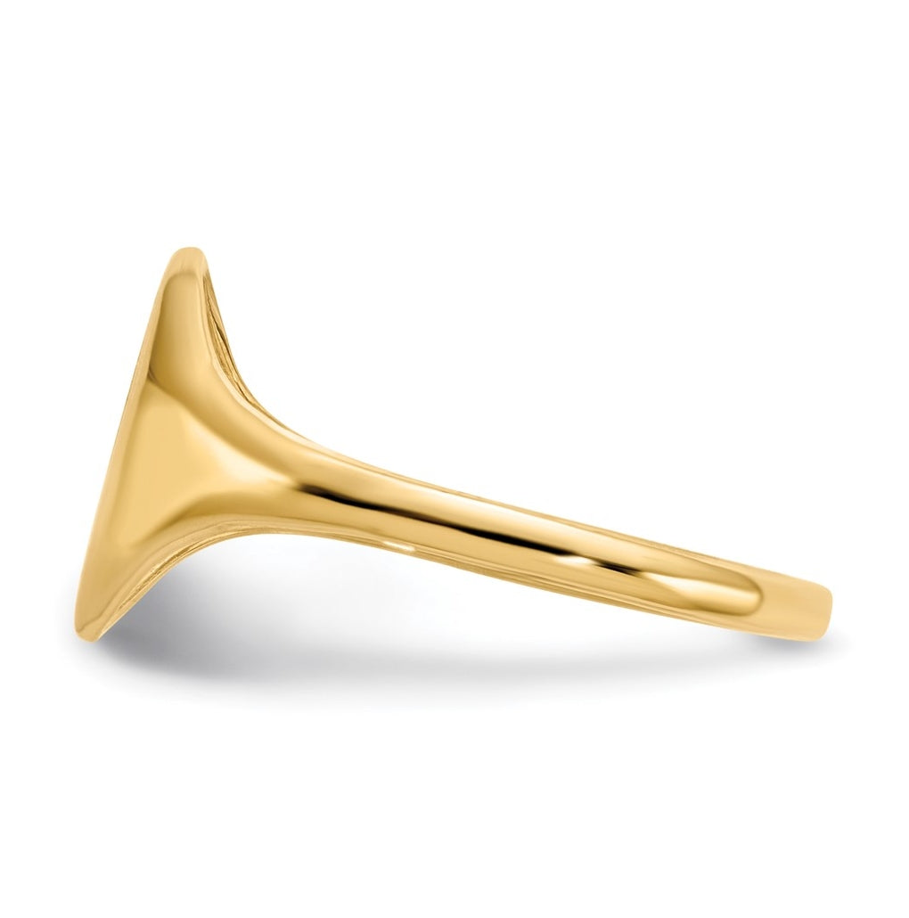 10k Yellow Gold 10.0x8.5mm Open Back Signet Ring