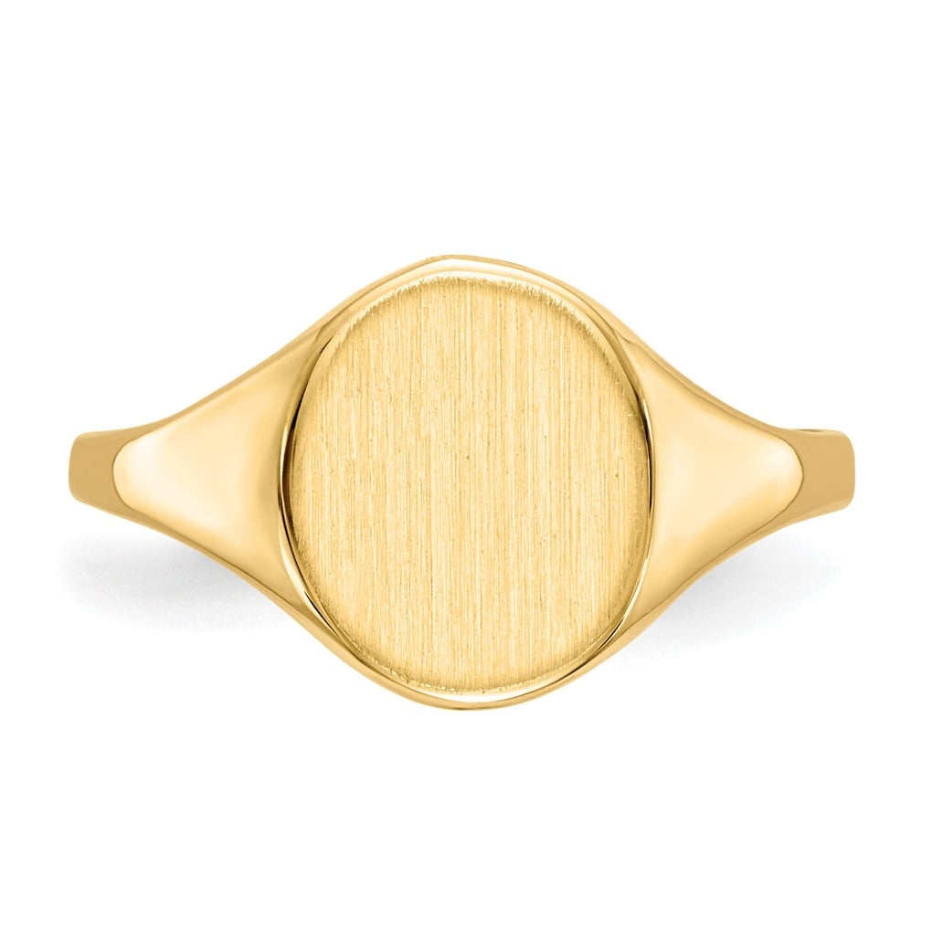 10k Yellow Gold 10.0x8.5mm Open Back Signet Ring