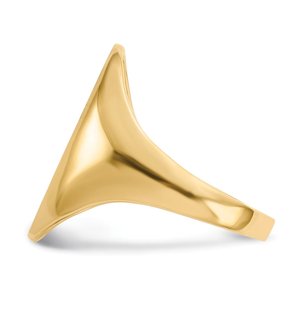 10k Yellow Gold 12.0x17.0mm Open Back Signet Ring