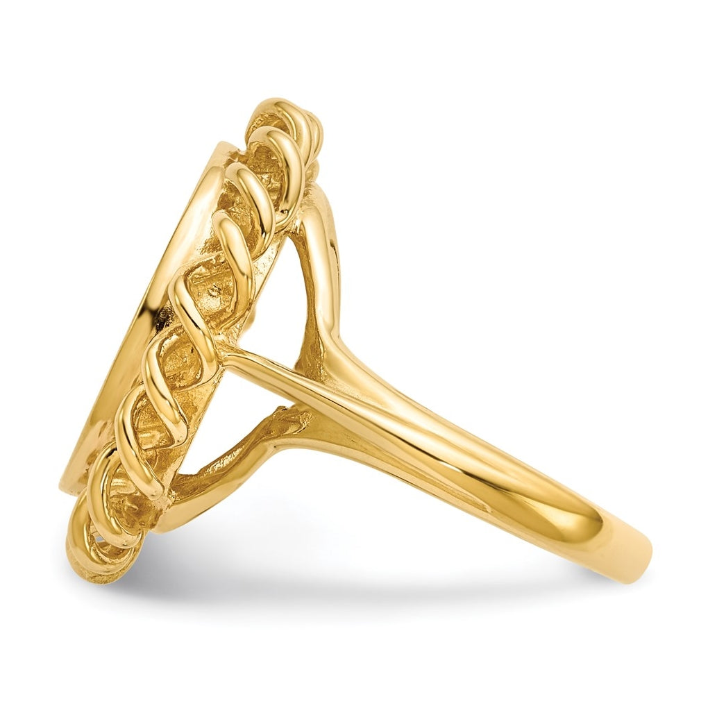 10k Yellow Gold 14.5x15.0mm Open Back Signet Ring
