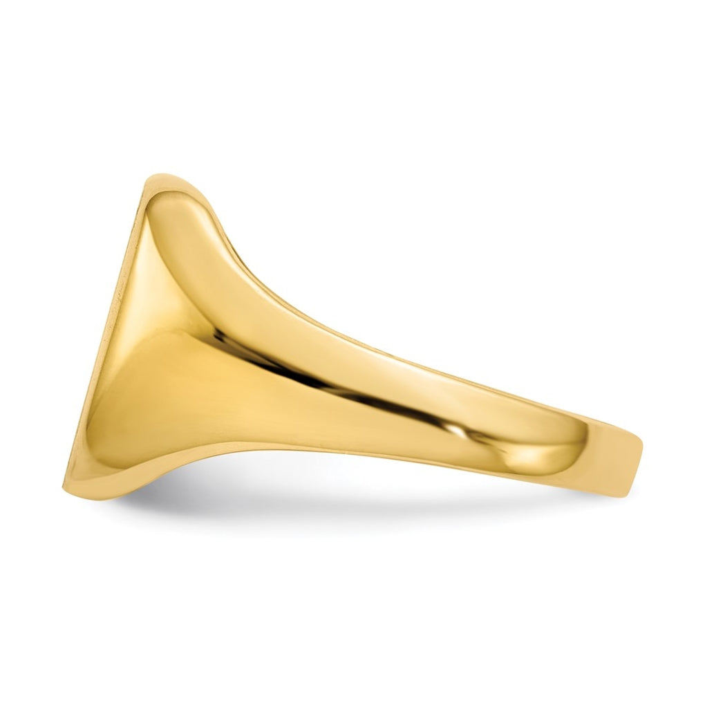 10k Yellow Gold 10.0x10.0mm Closed Back Signet Ring