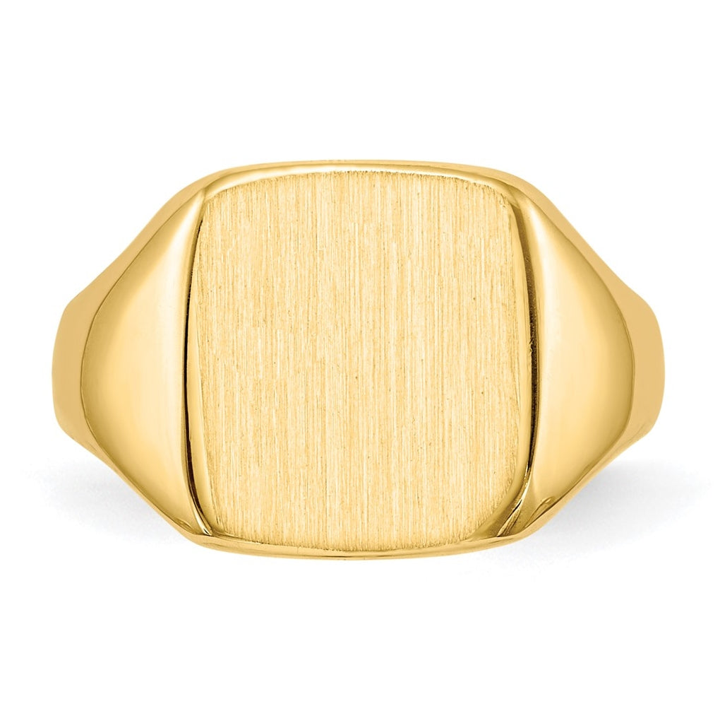 10k Yellow Gold 10.0x10.0mm Closed Back Signet Ring