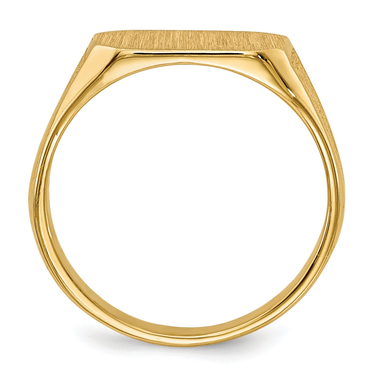 14K Yellow Gold 8.5x5.0mm Closed Back Childs Signet Ring